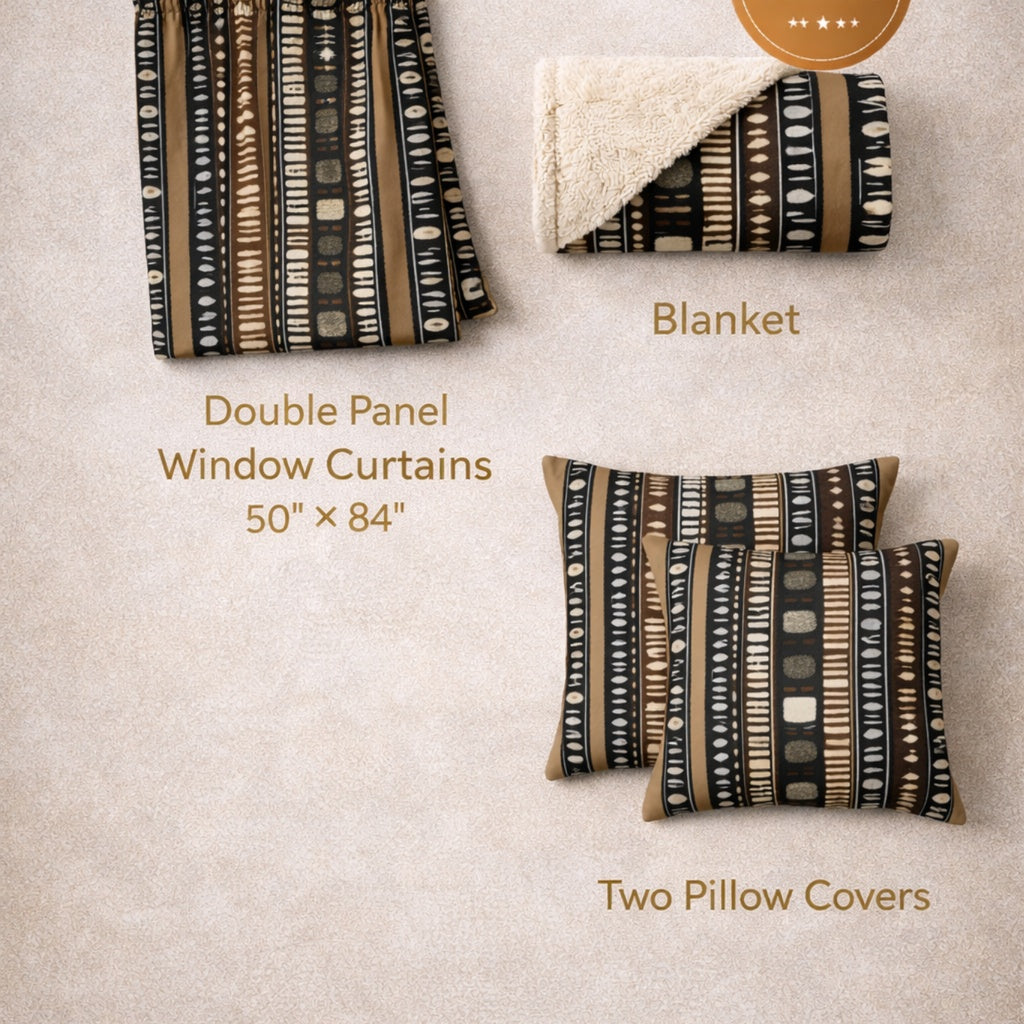 African Mudcloth Living Room Bundle