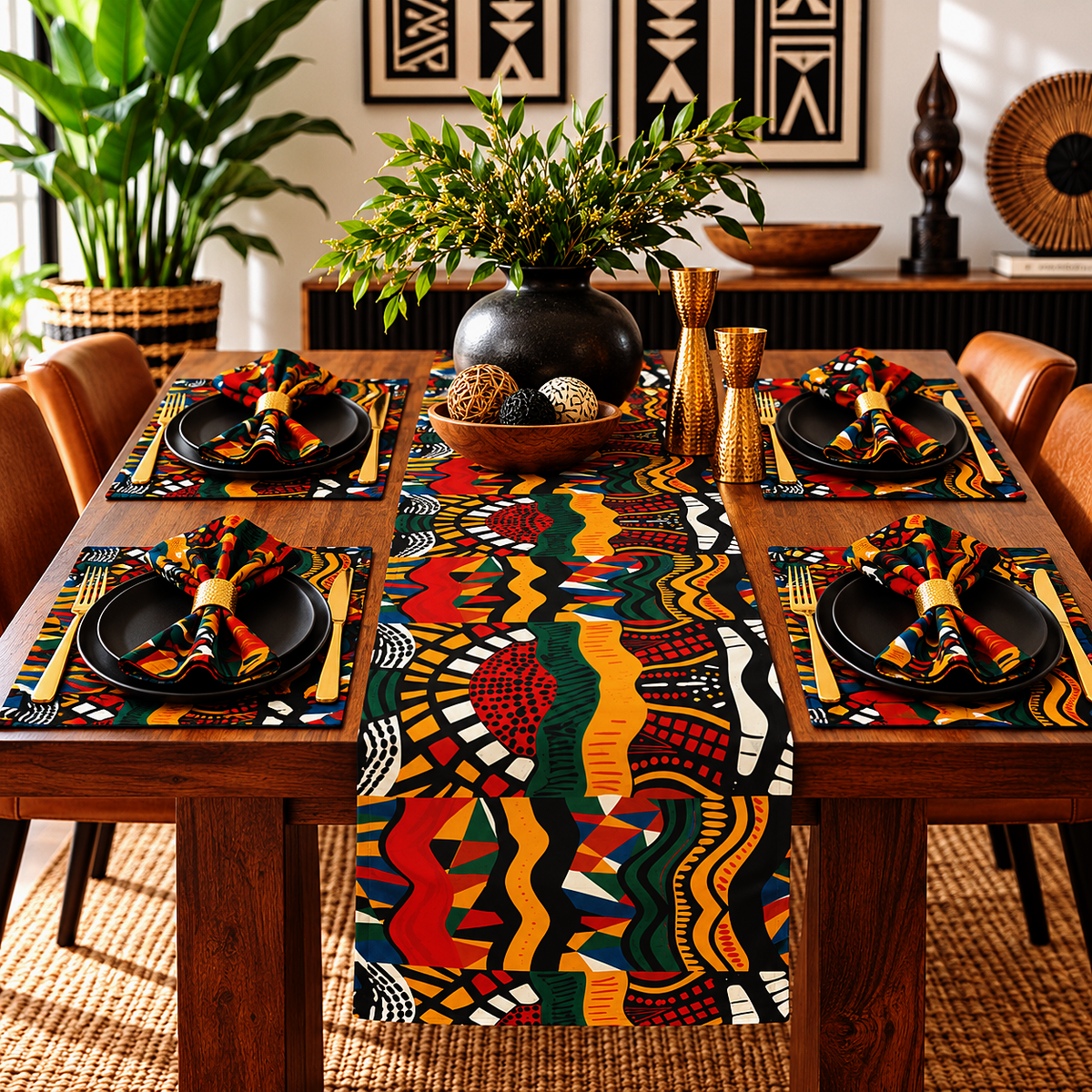 African Print Cloth Napkins