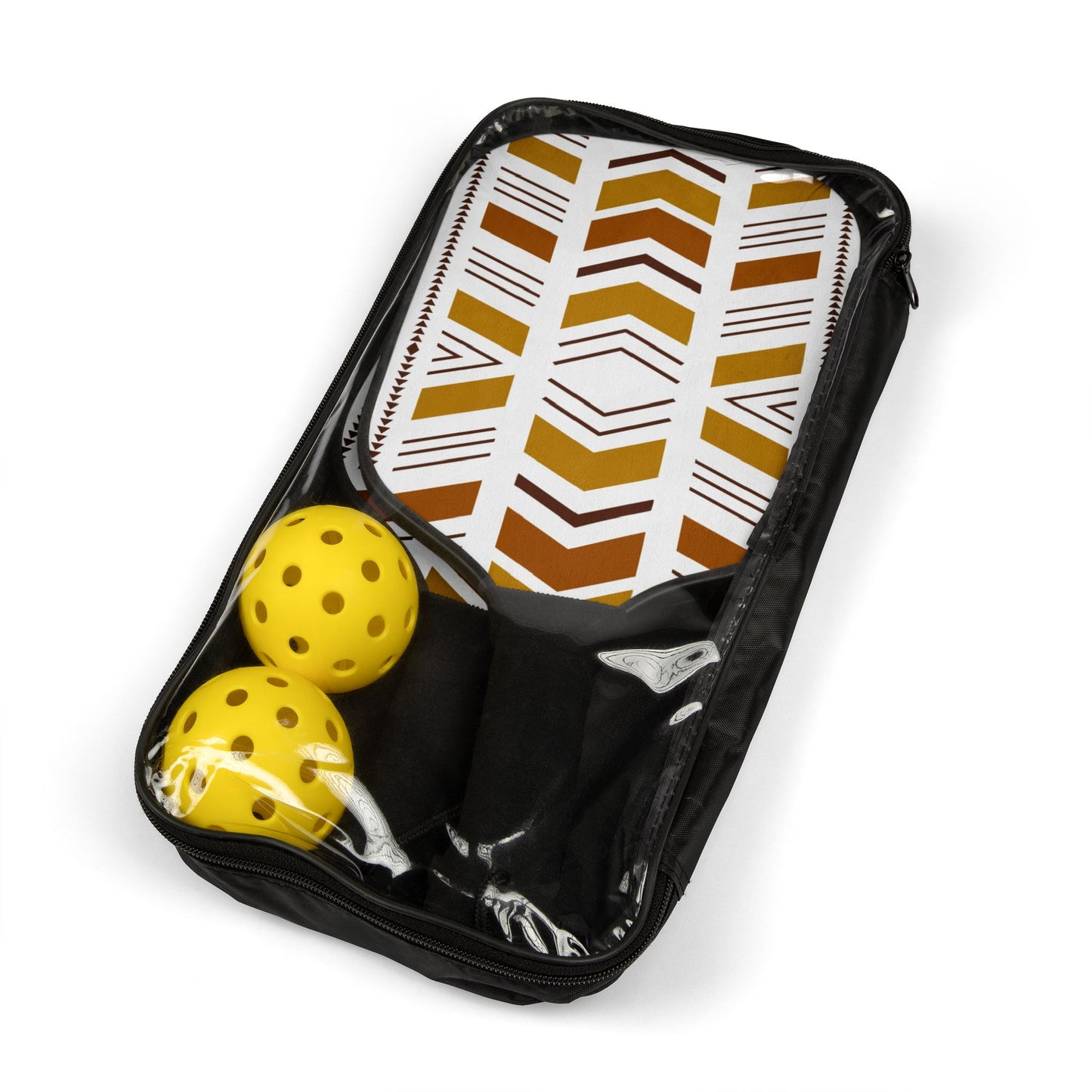 Mudcloth Print Pickleball Paddle Set