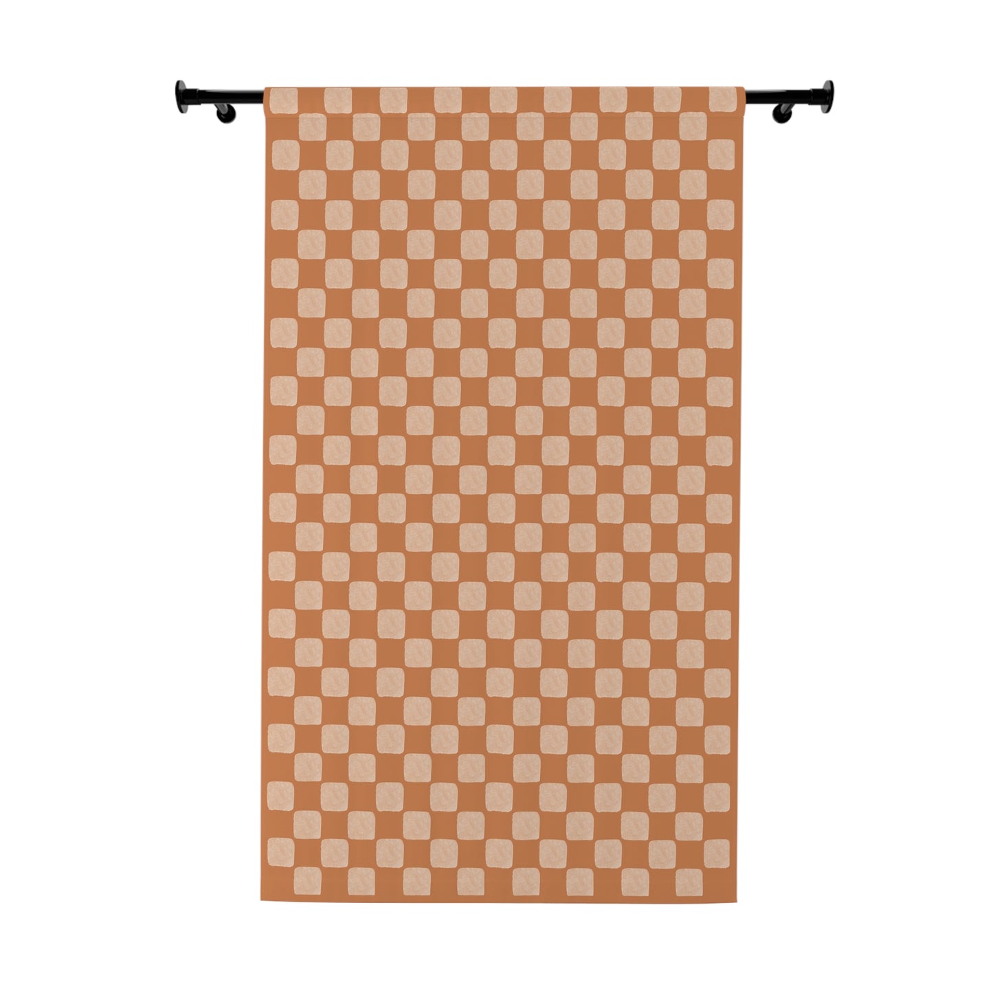 Retro Checkered Window Curtains