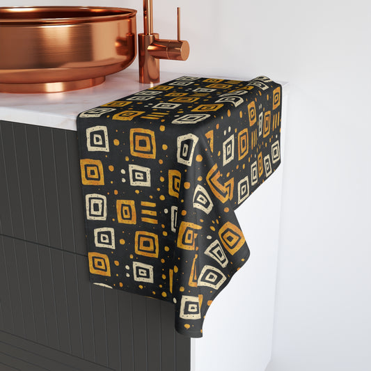 African Tribal Squares Hand Towel