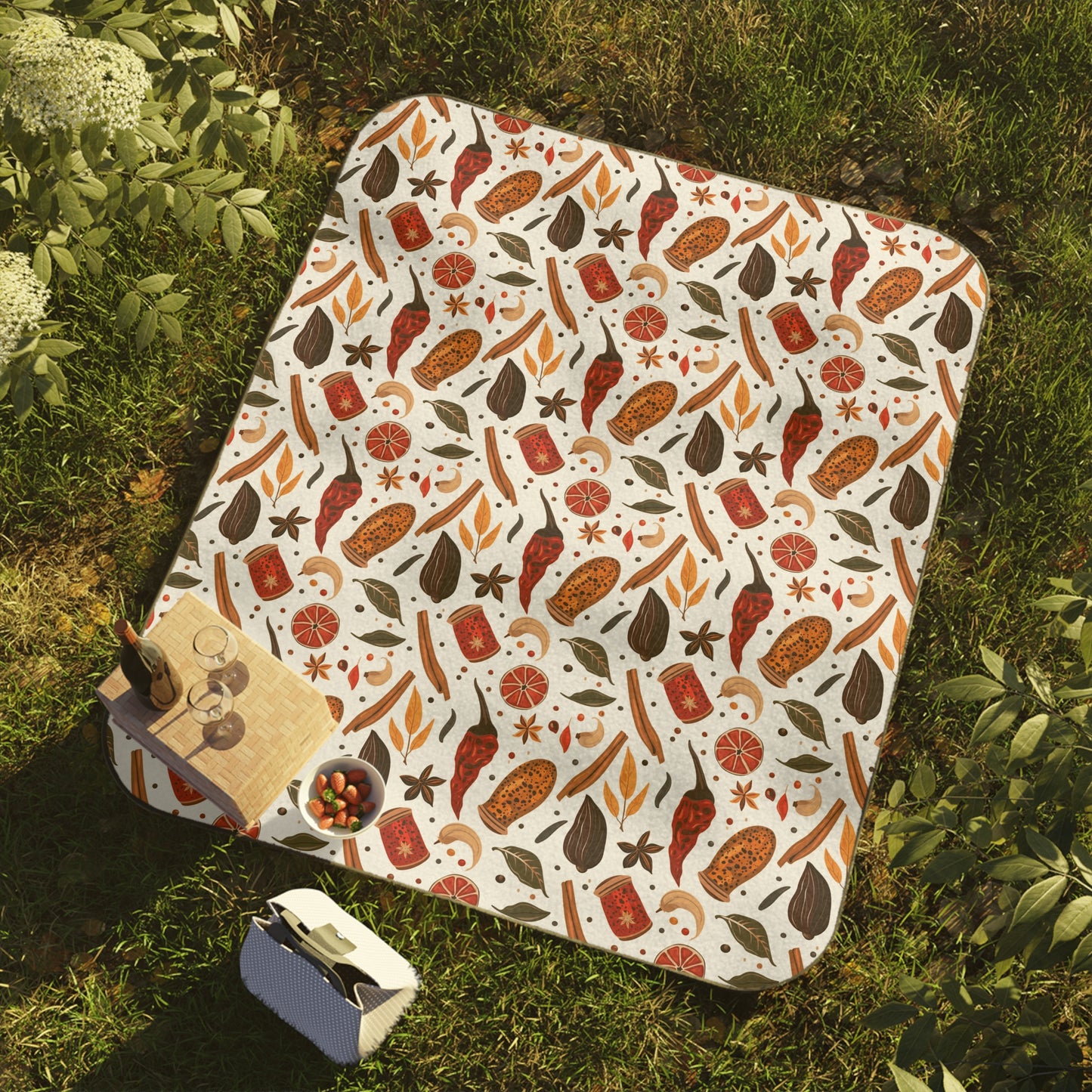 Ethiopian Berbere Pattern Picnic Blanket