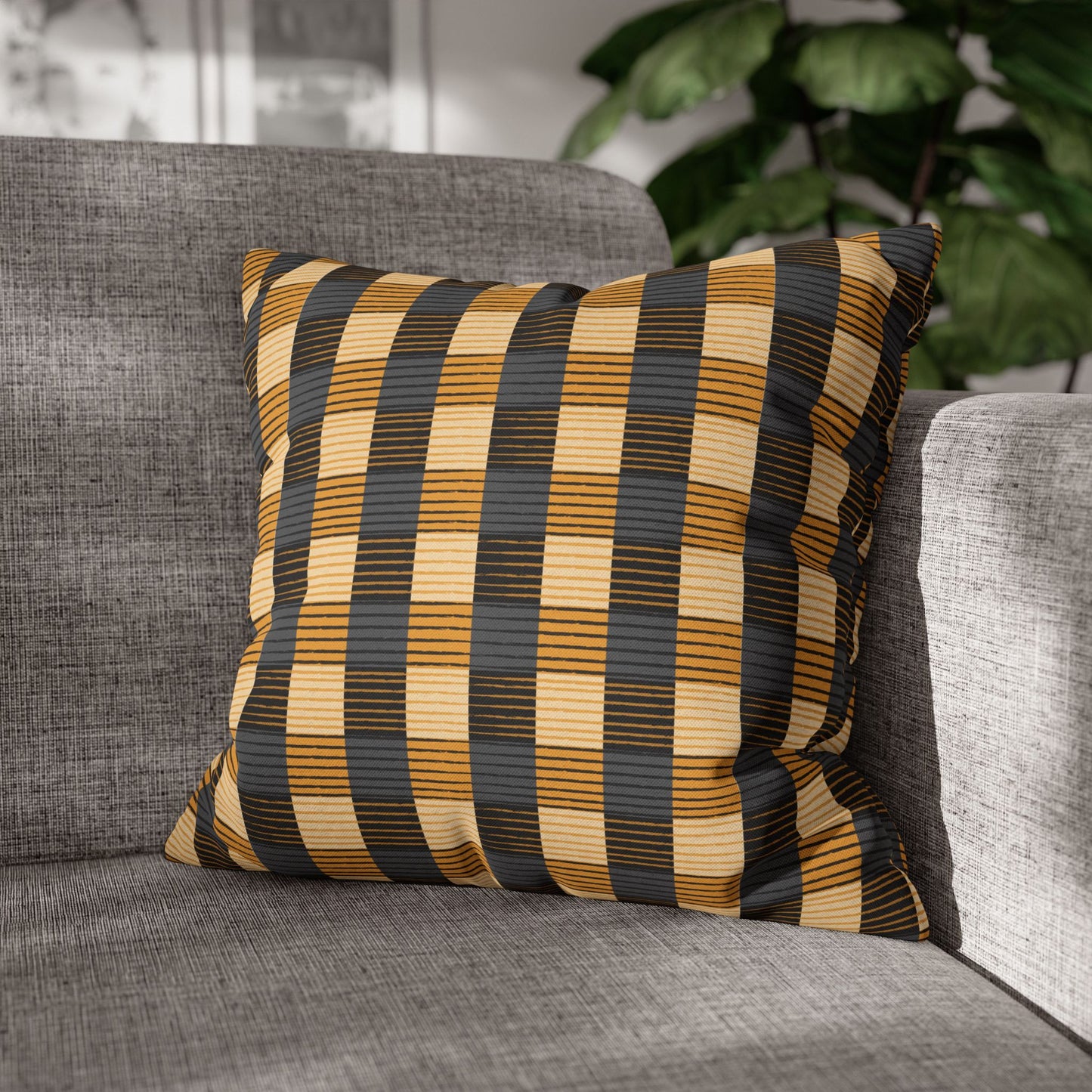 African Plaid Cushion Cover