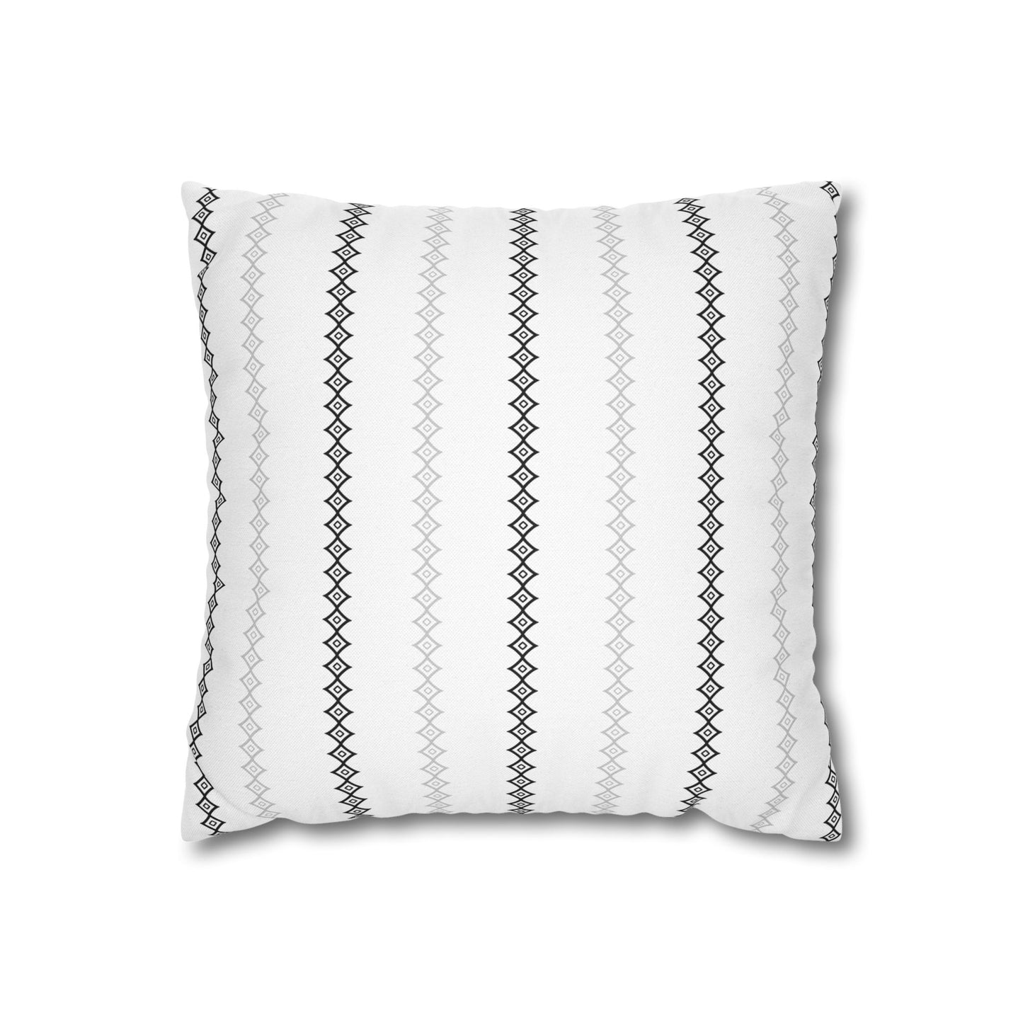 White Mudcloth Print Throw Pillow Cover