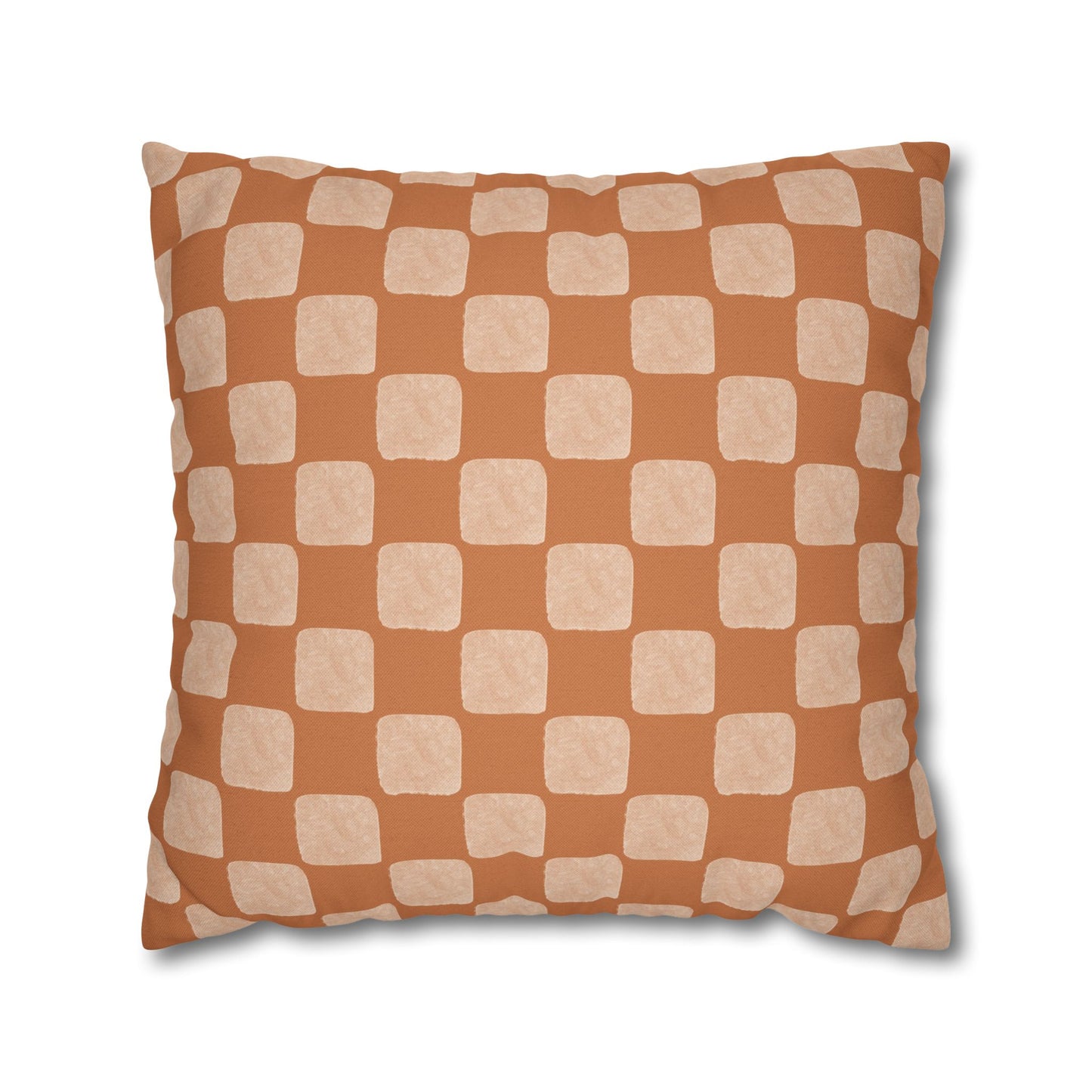 Retro Checkered Throw Pillow Cover