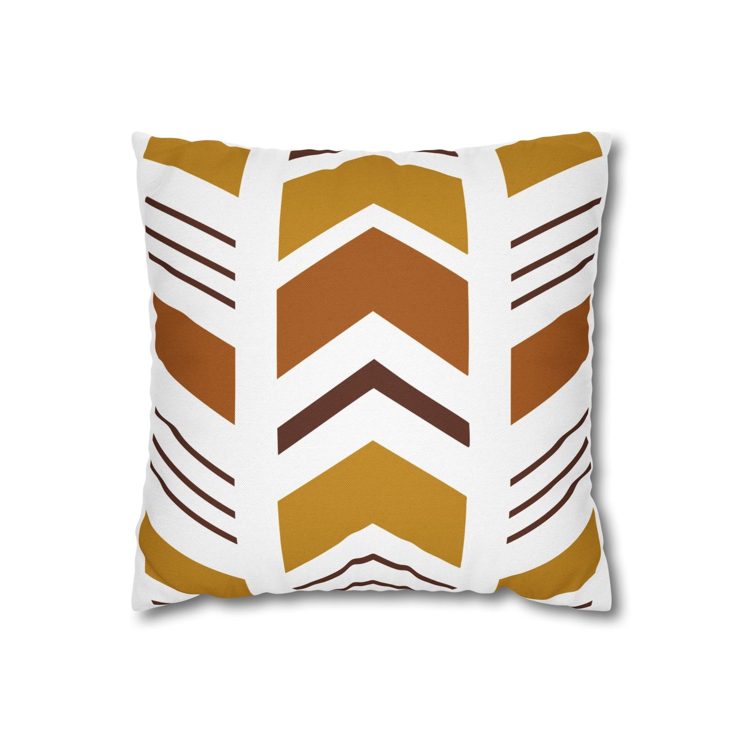 African Geometric Throw Pillow-White