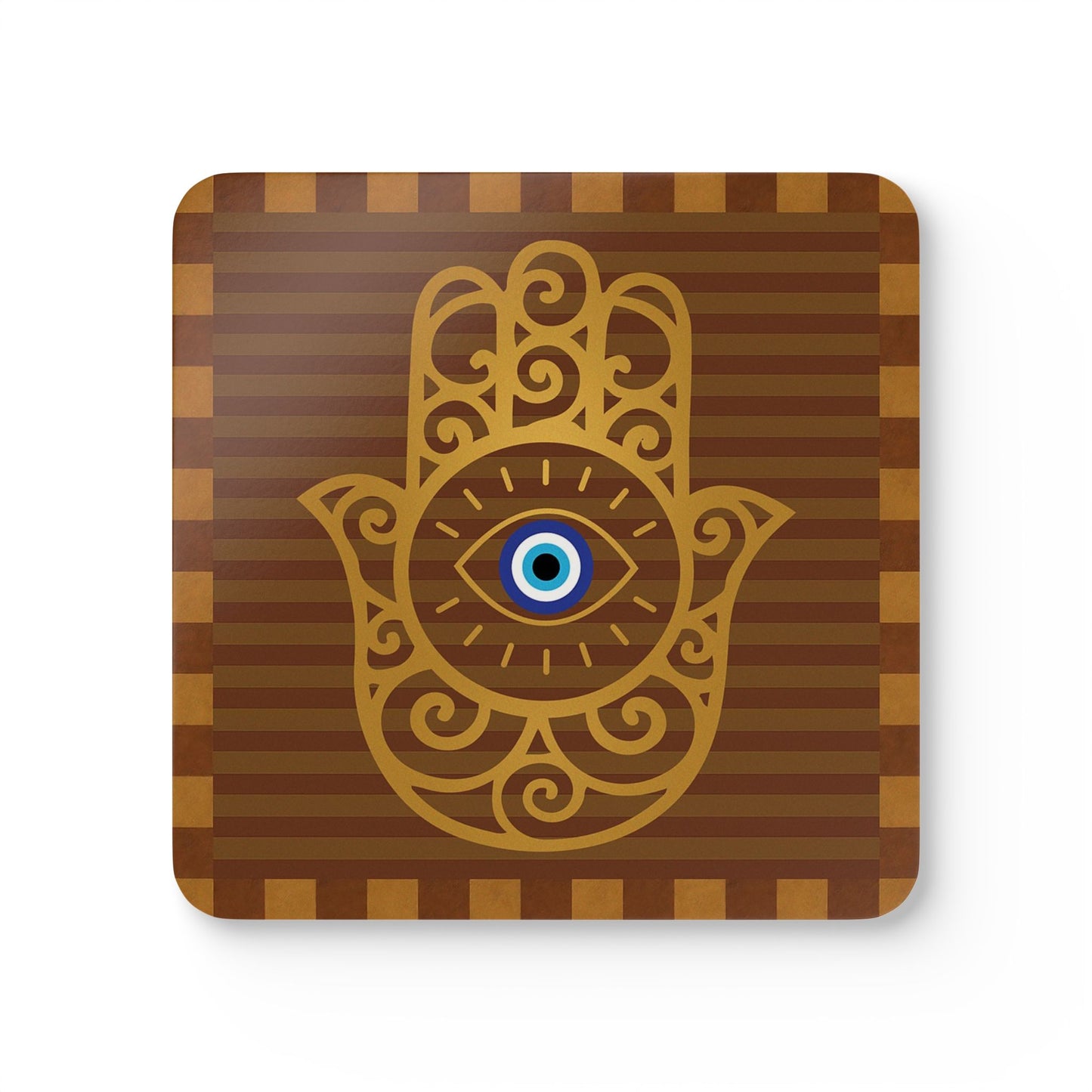 Hamsa Eye Coaster Set | Spiritual Drink Coasters | Protection Home Accessories