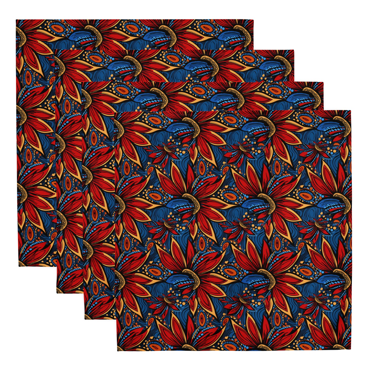 African Floral Napkins, Set of 4
