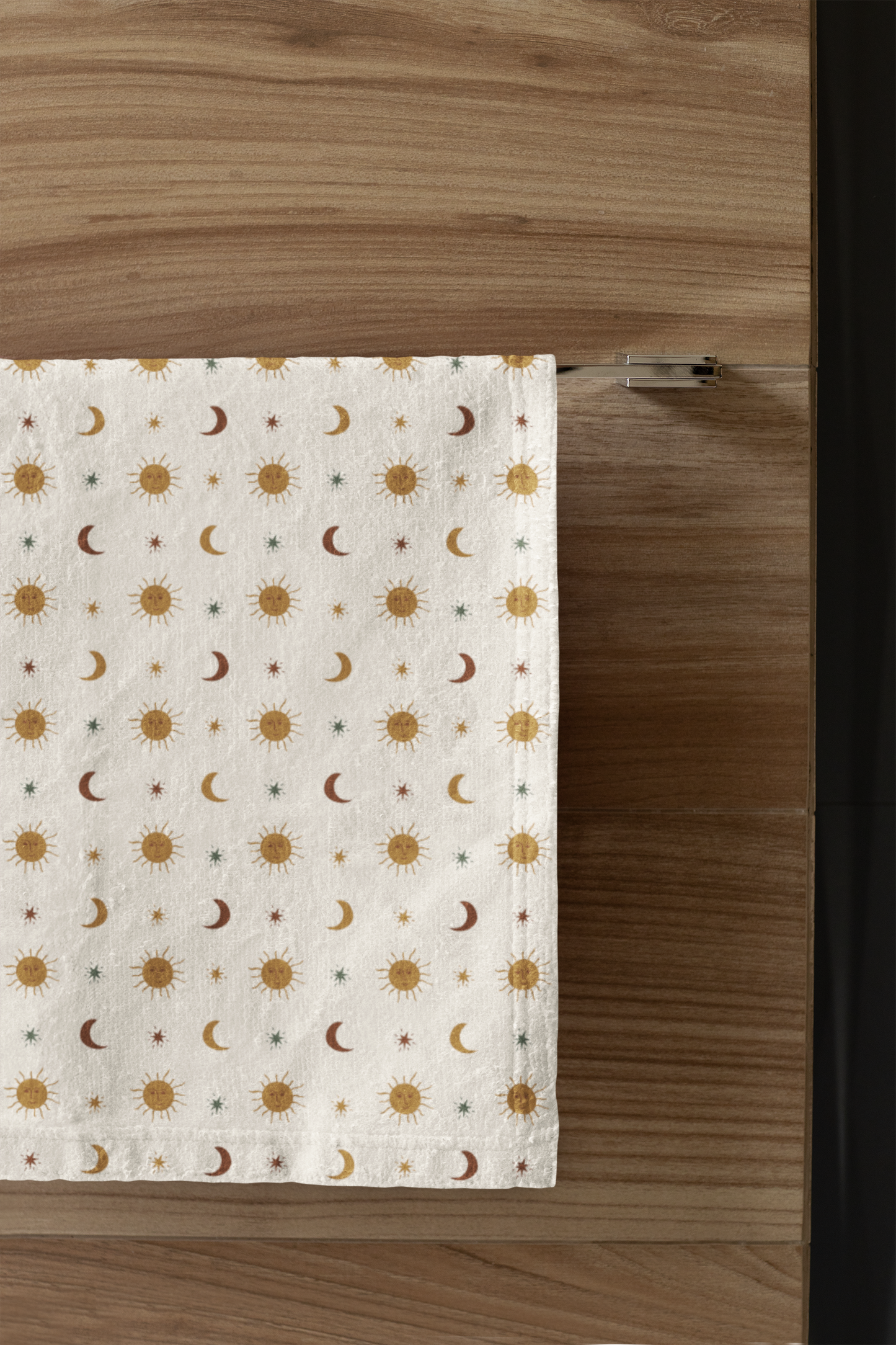 Boho Sun and Moon Hand Towel