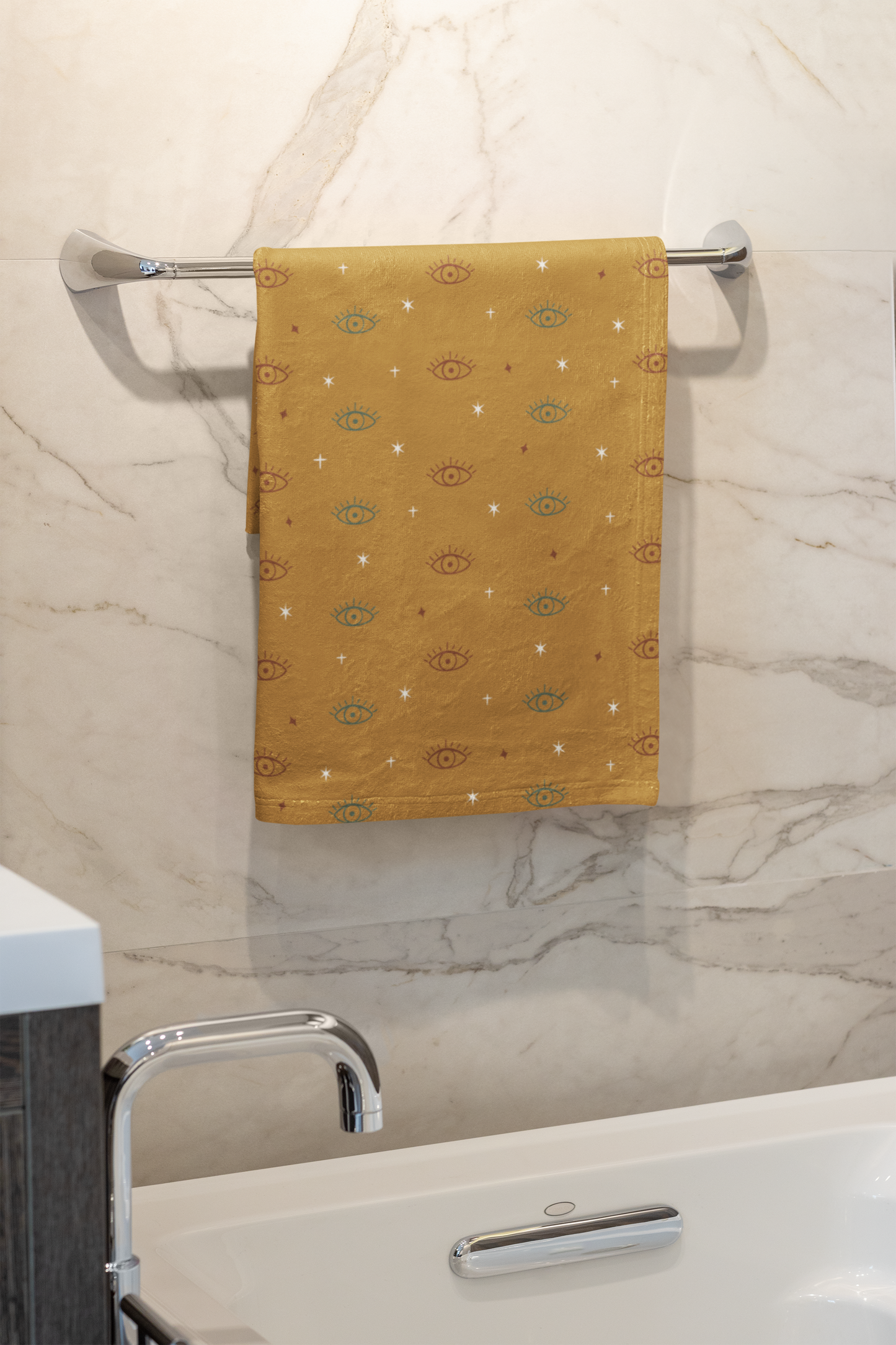 Boho Evil Eye Protection Hand Towel