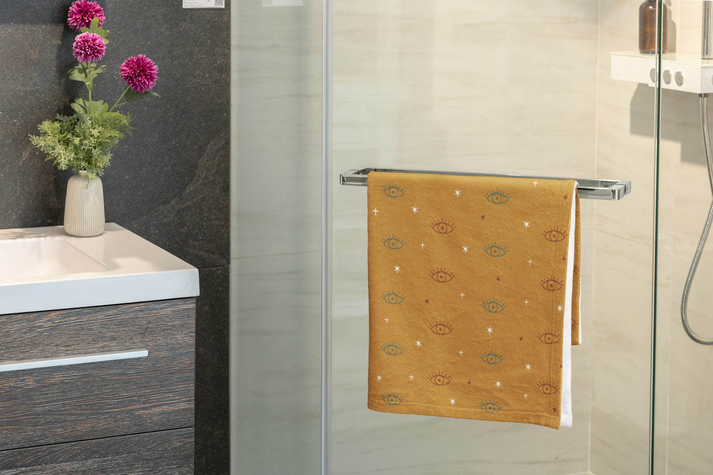Boho Evil Eye Protection Hand Towel