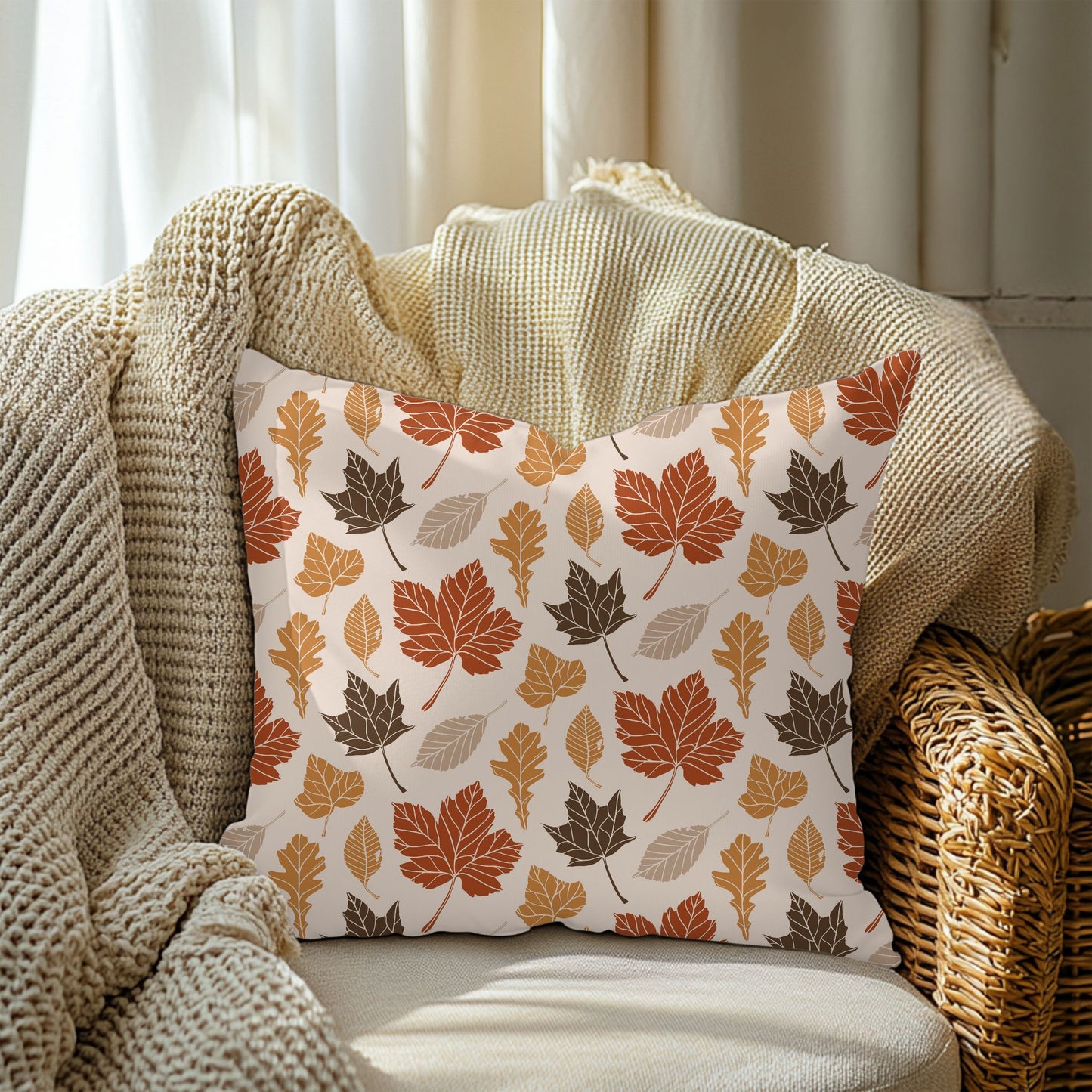 Autumn Leaves Throw Pillow Cover