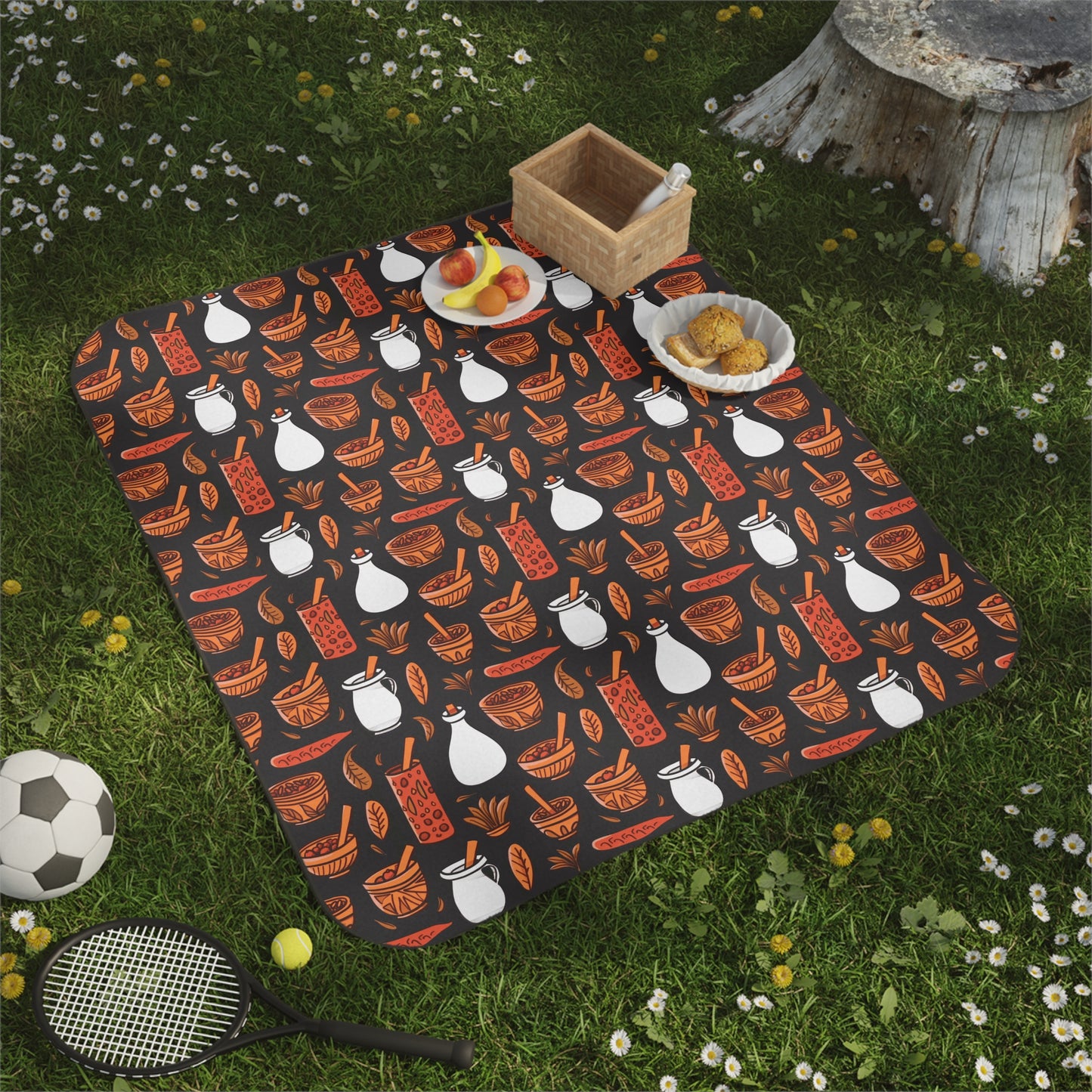 Vintage Moroccan Berbere Design Picnic Blanket