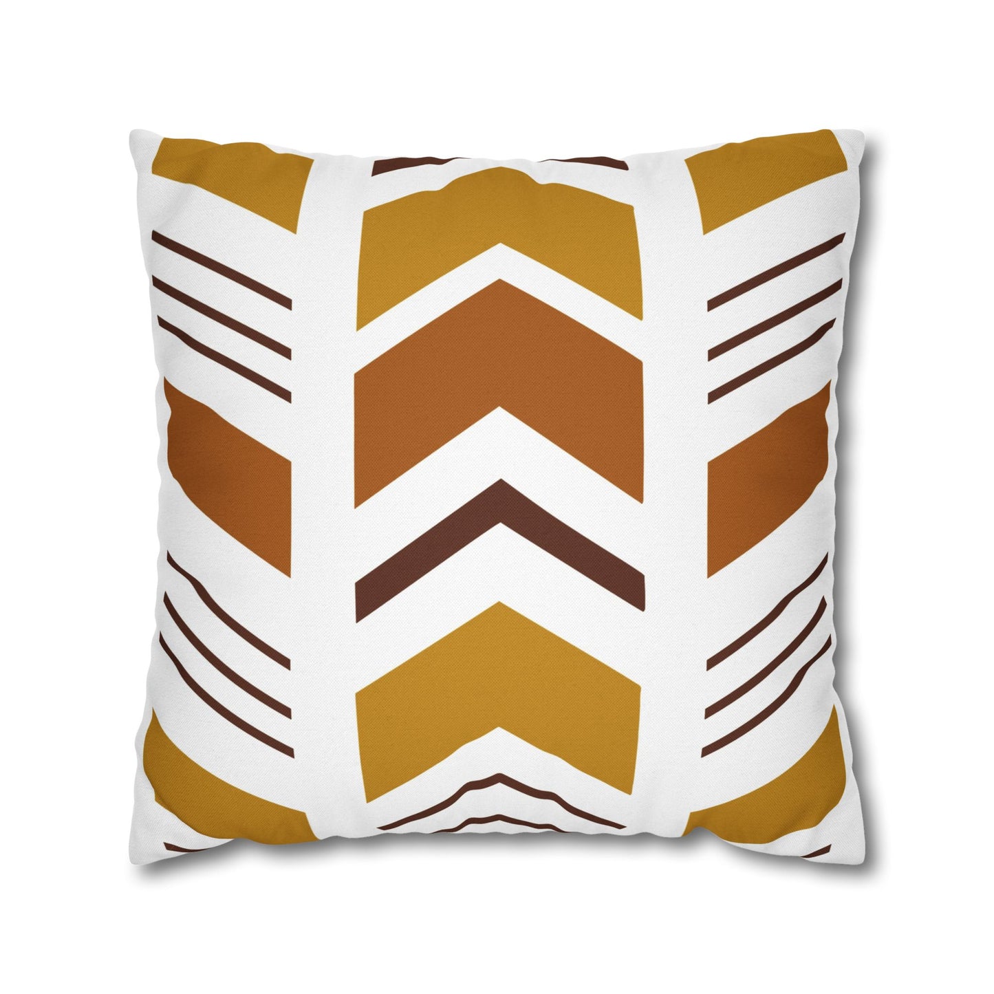 African Geometric Throw Pillow-White