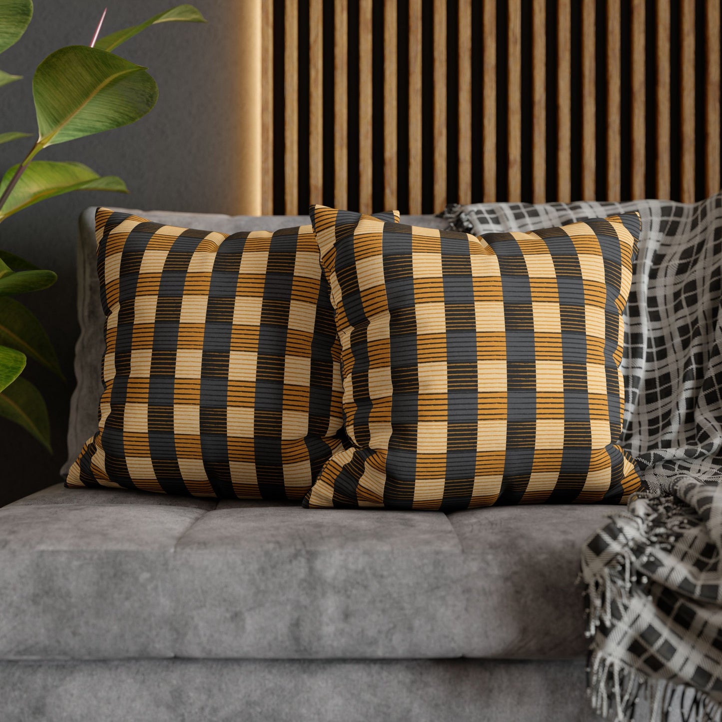 African Plaid Cushion Cover