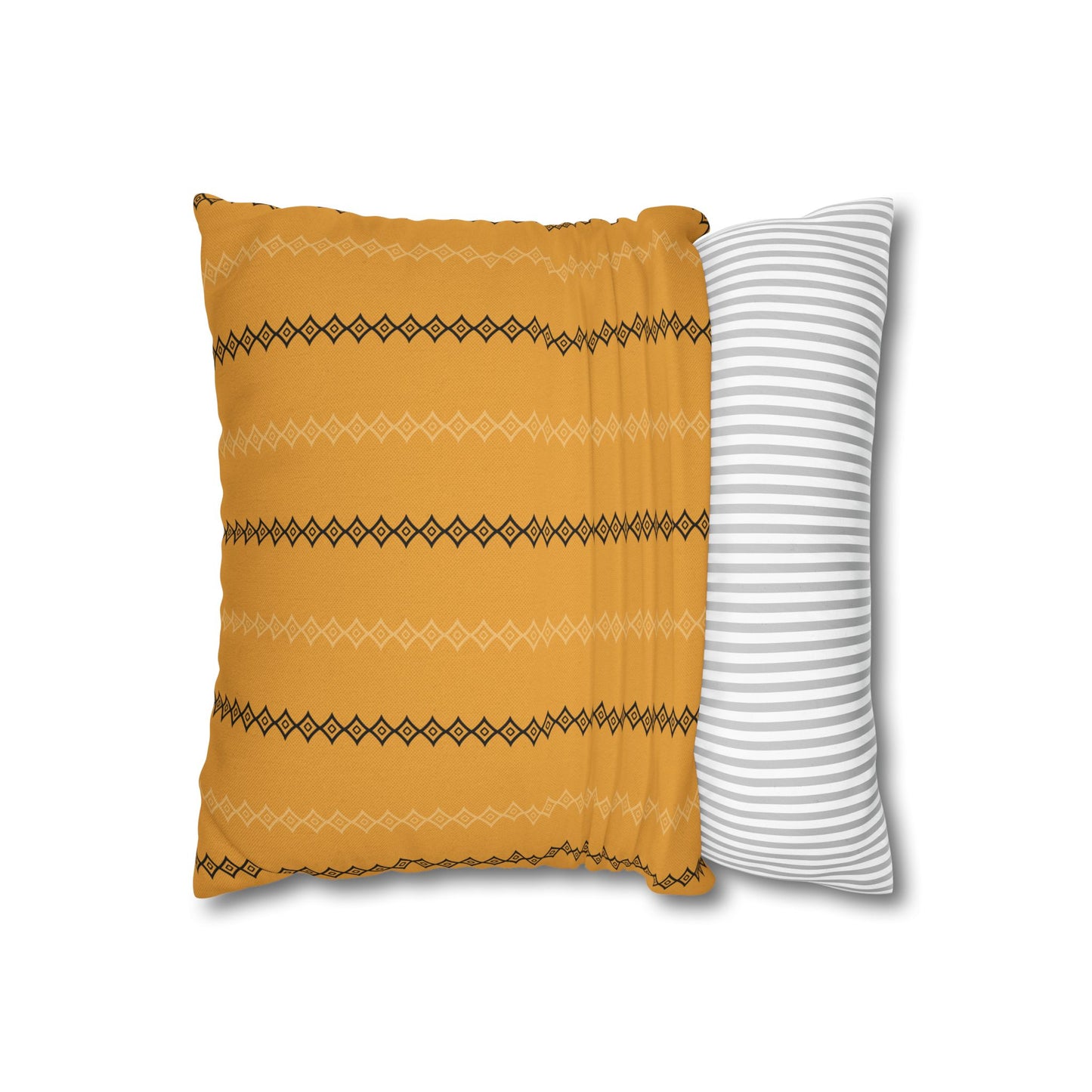 Gold Mudcloth Print Throw Pillow