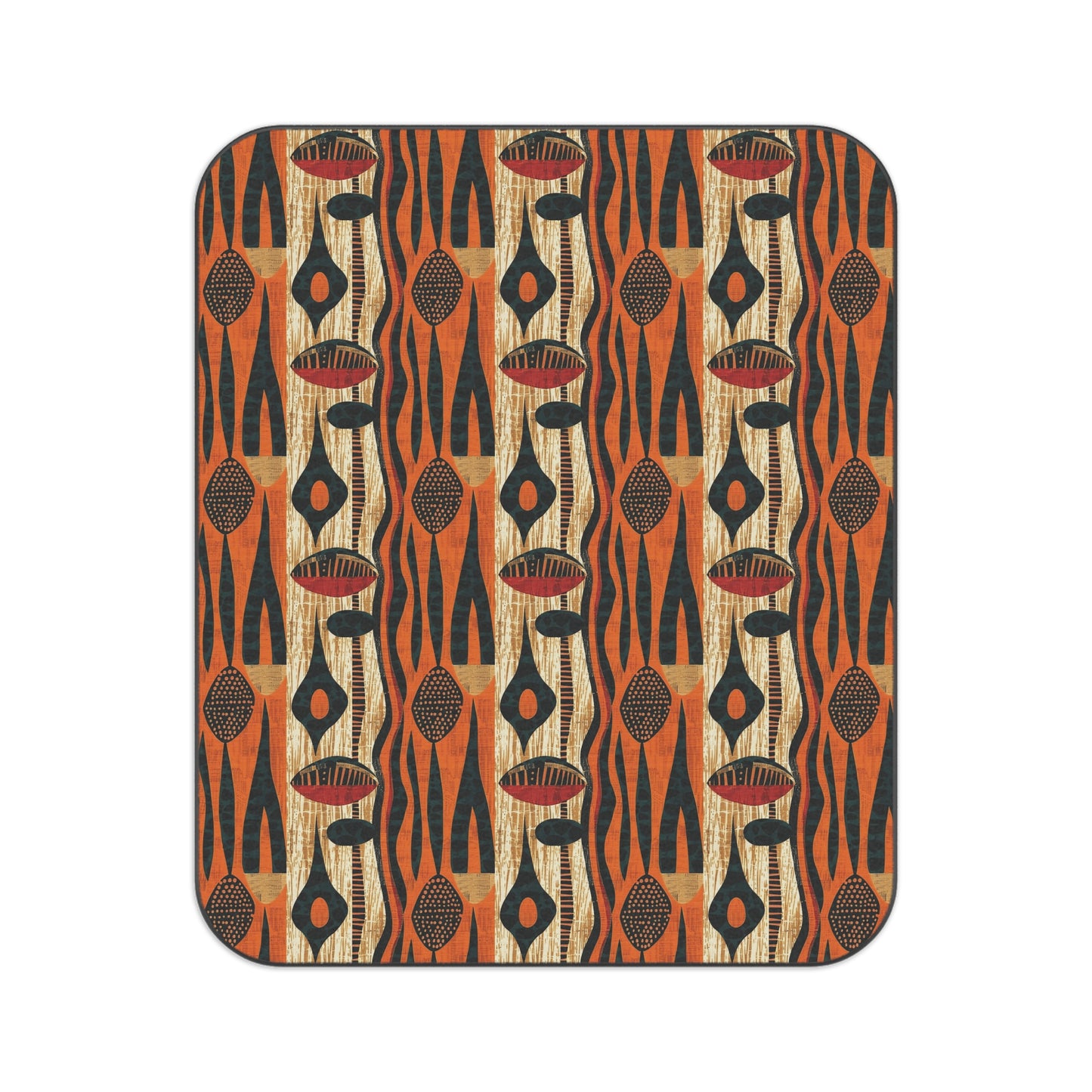 African Abstract Print Picnic Blanket