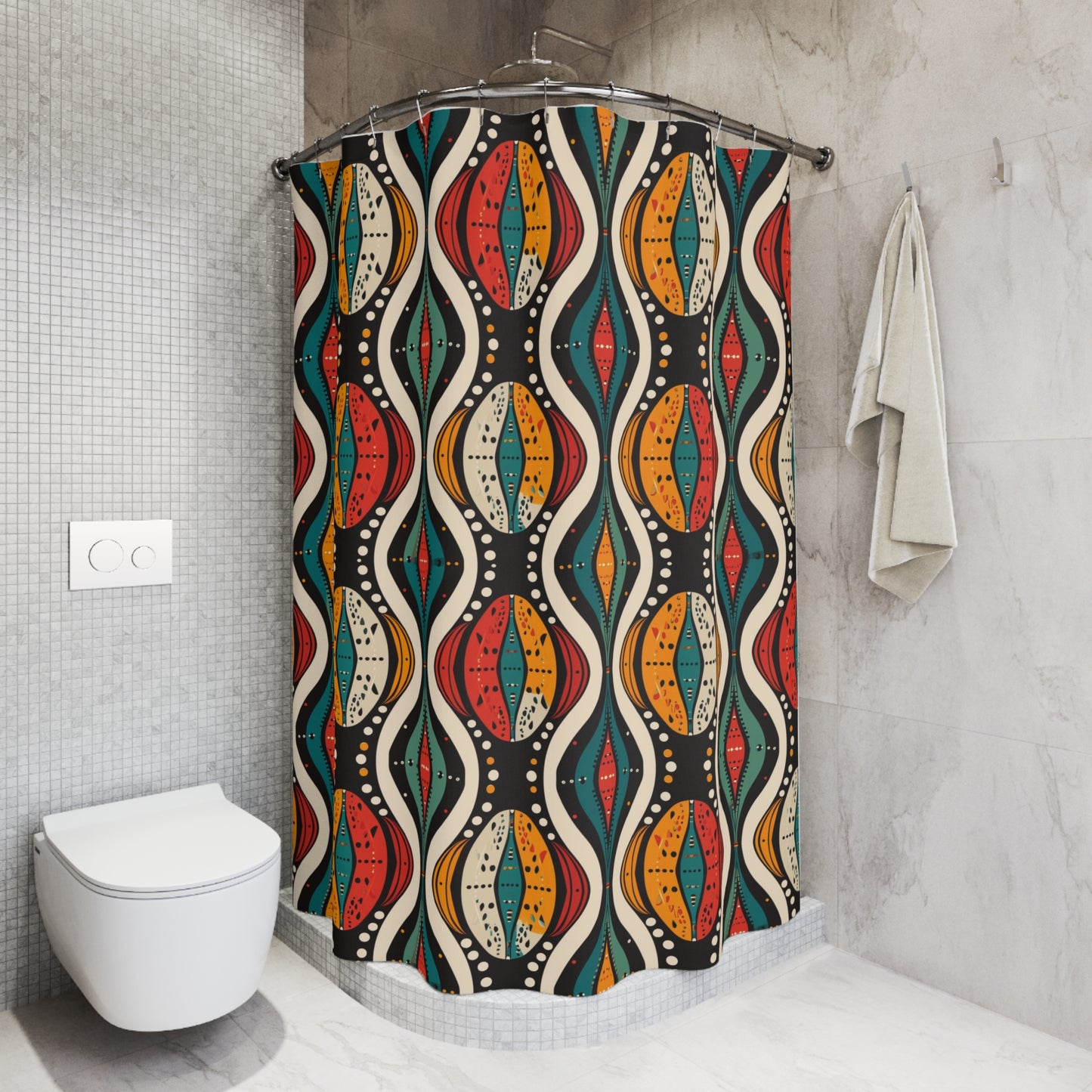 African Ankara Print Shower Curtain
-SANKTUARI DECOR