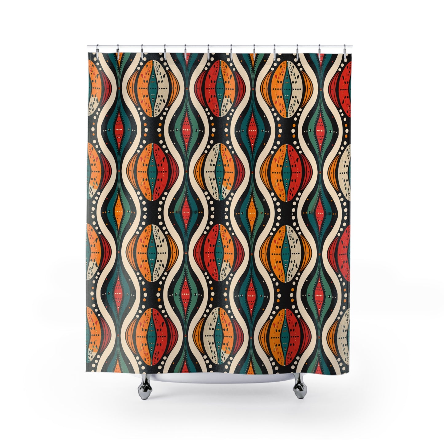 African Ankara Print Shower Curtain
-SANKTUARI DECOR