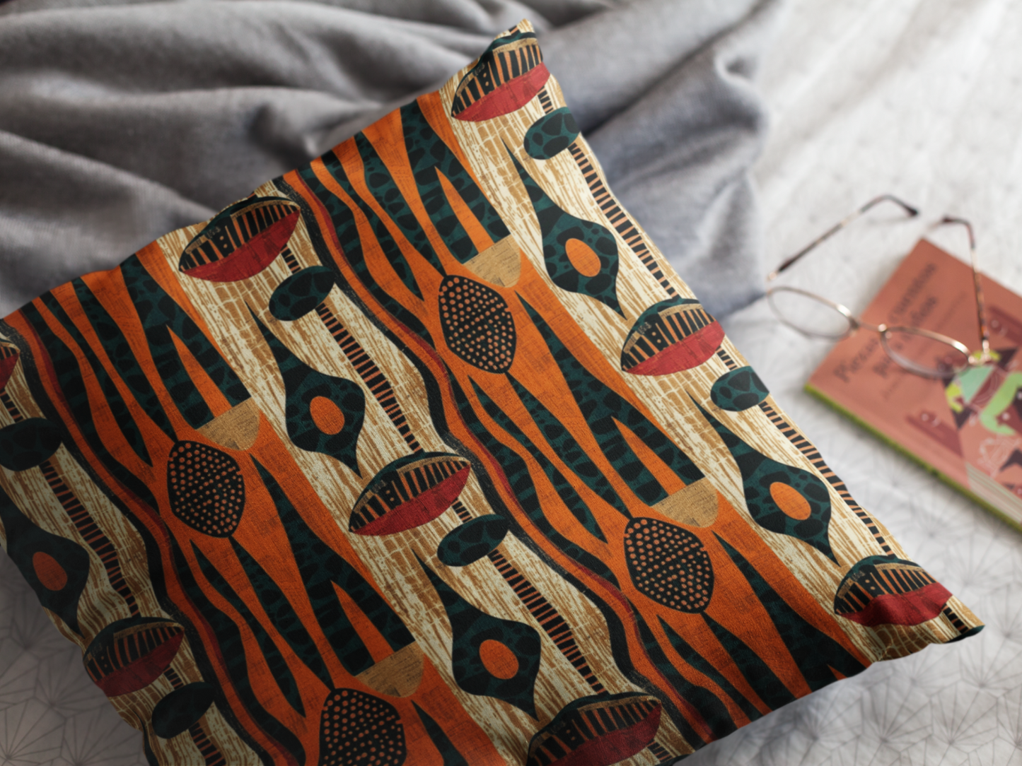 African art pillows for cultural home accents