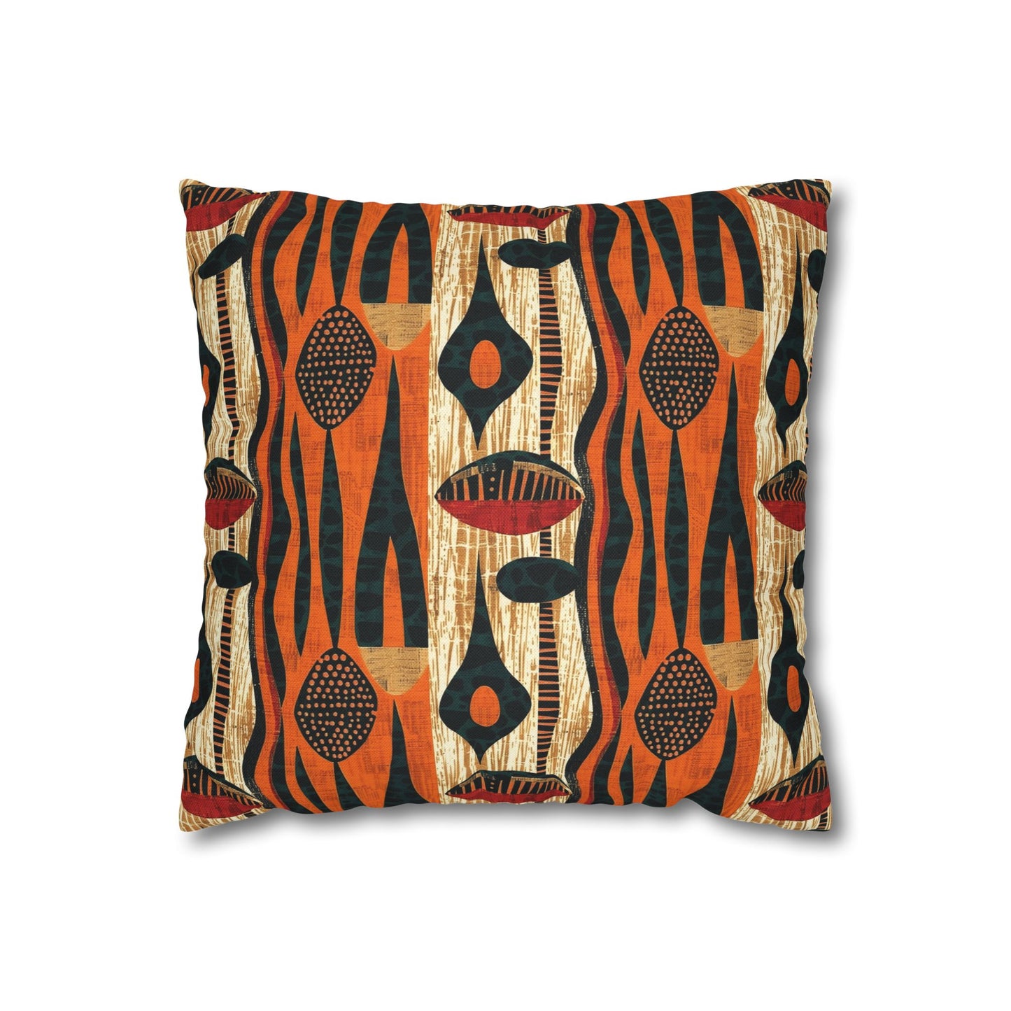 African Print Throw Pillow Cover-Sanktuari Decor