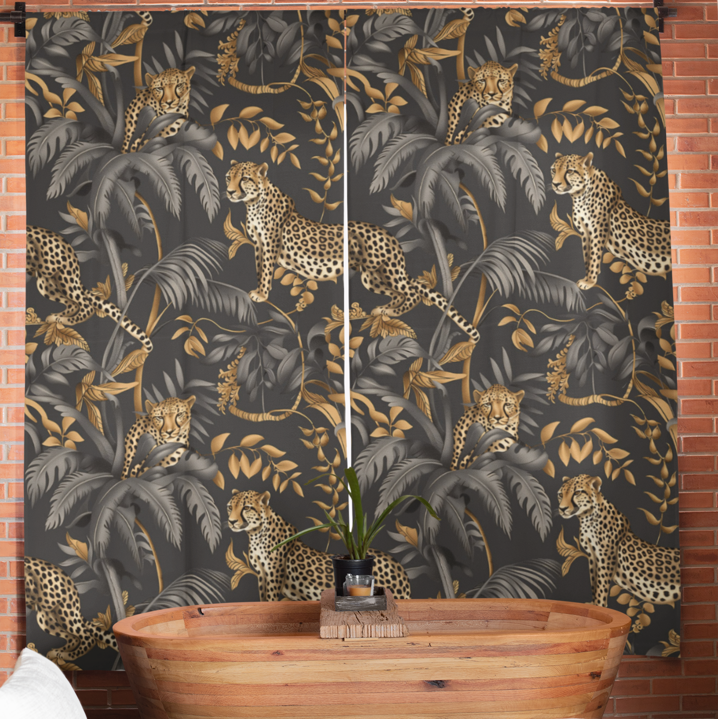 Bohemian patterned curtains for living room