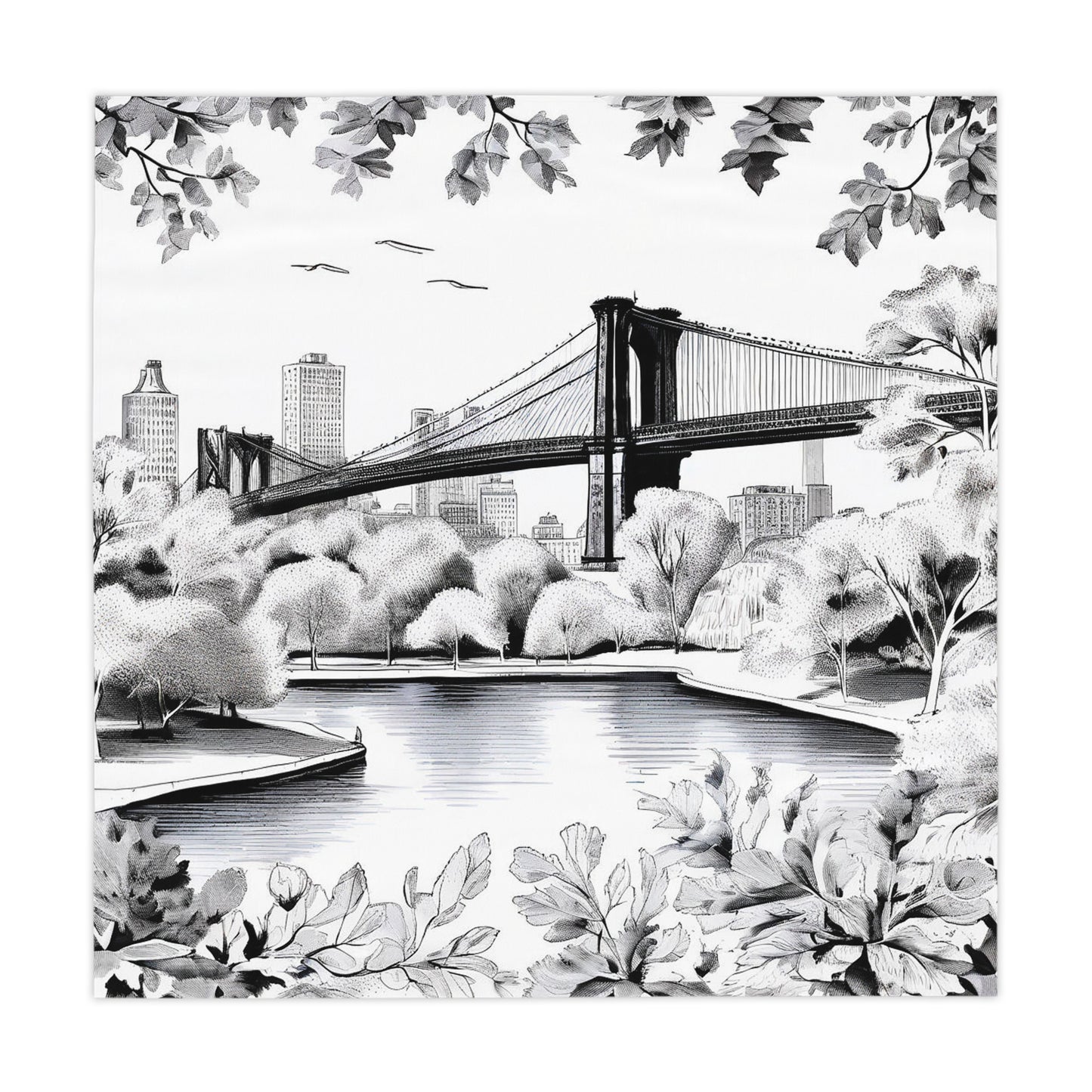 Brooklyn Tablecloth-Sanktuari Decor