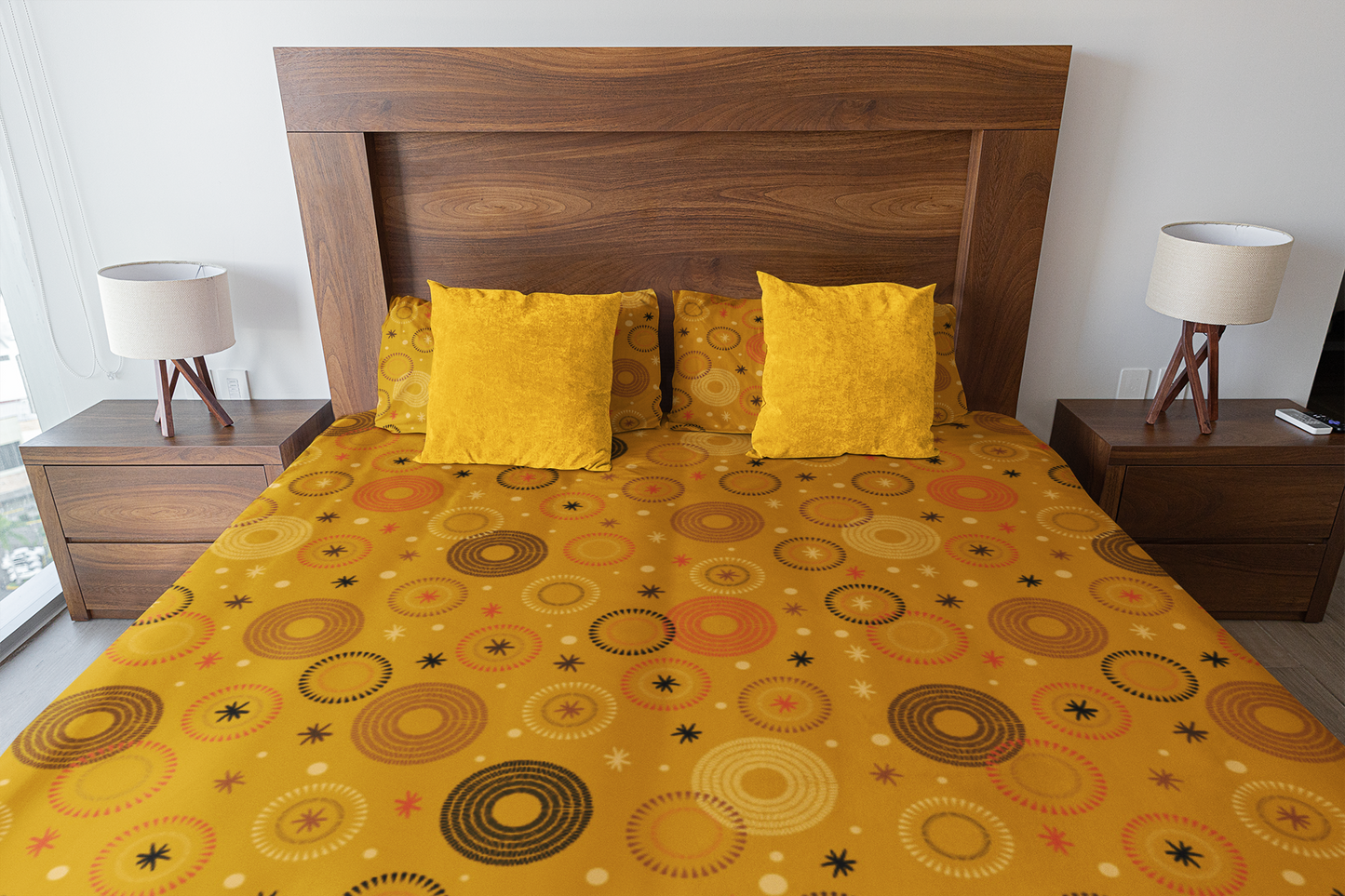 Circles and Stars Duvet Cover-Sanktuari Decor