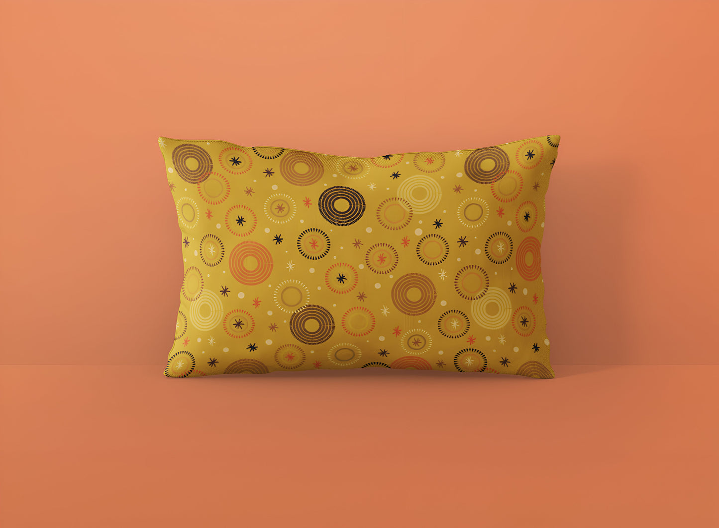 Circles and Stars Pillowcase-Sanktuari Decor