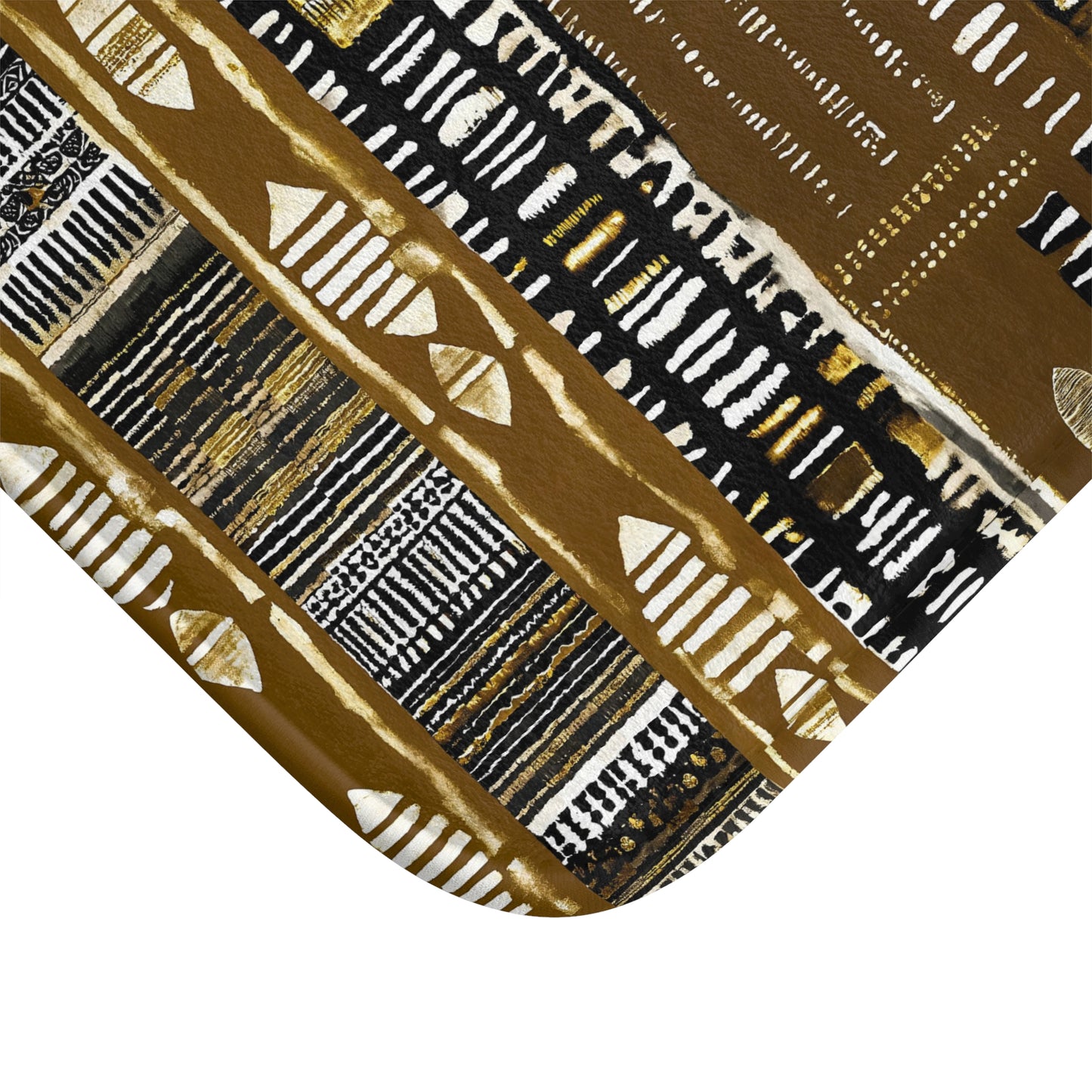 Metallic Gold Mudcloth Bath Mat
