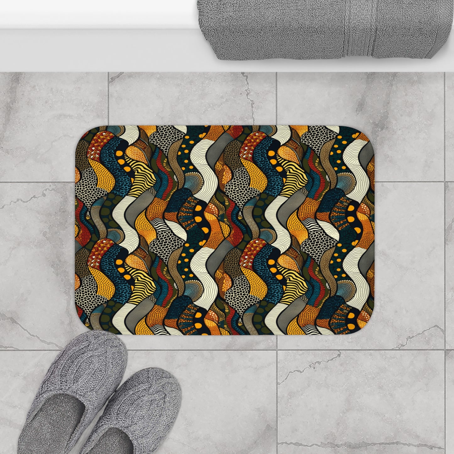 Snaked in Polka Dots Bath Mat