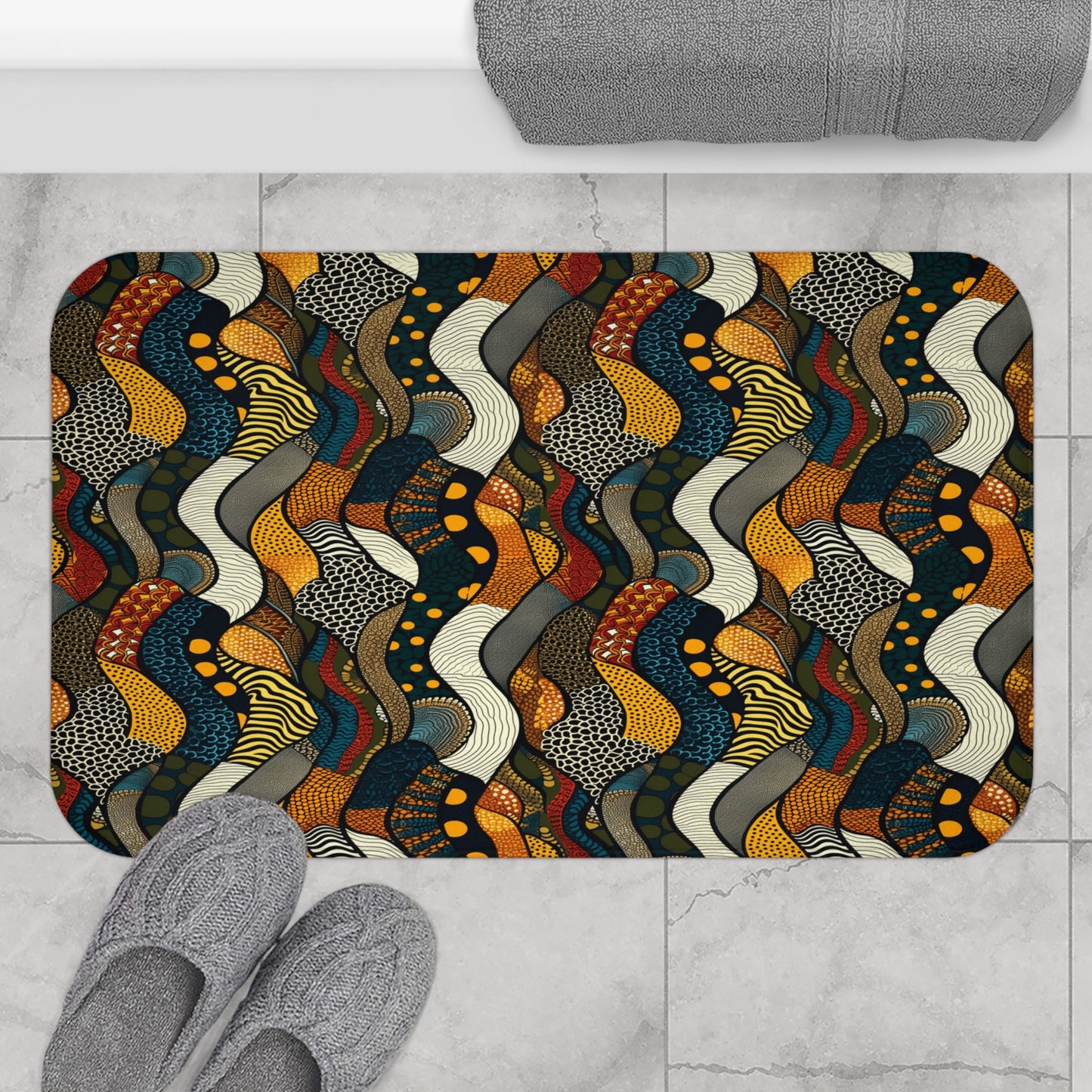 Snaked in Polka Dots Bath Mat