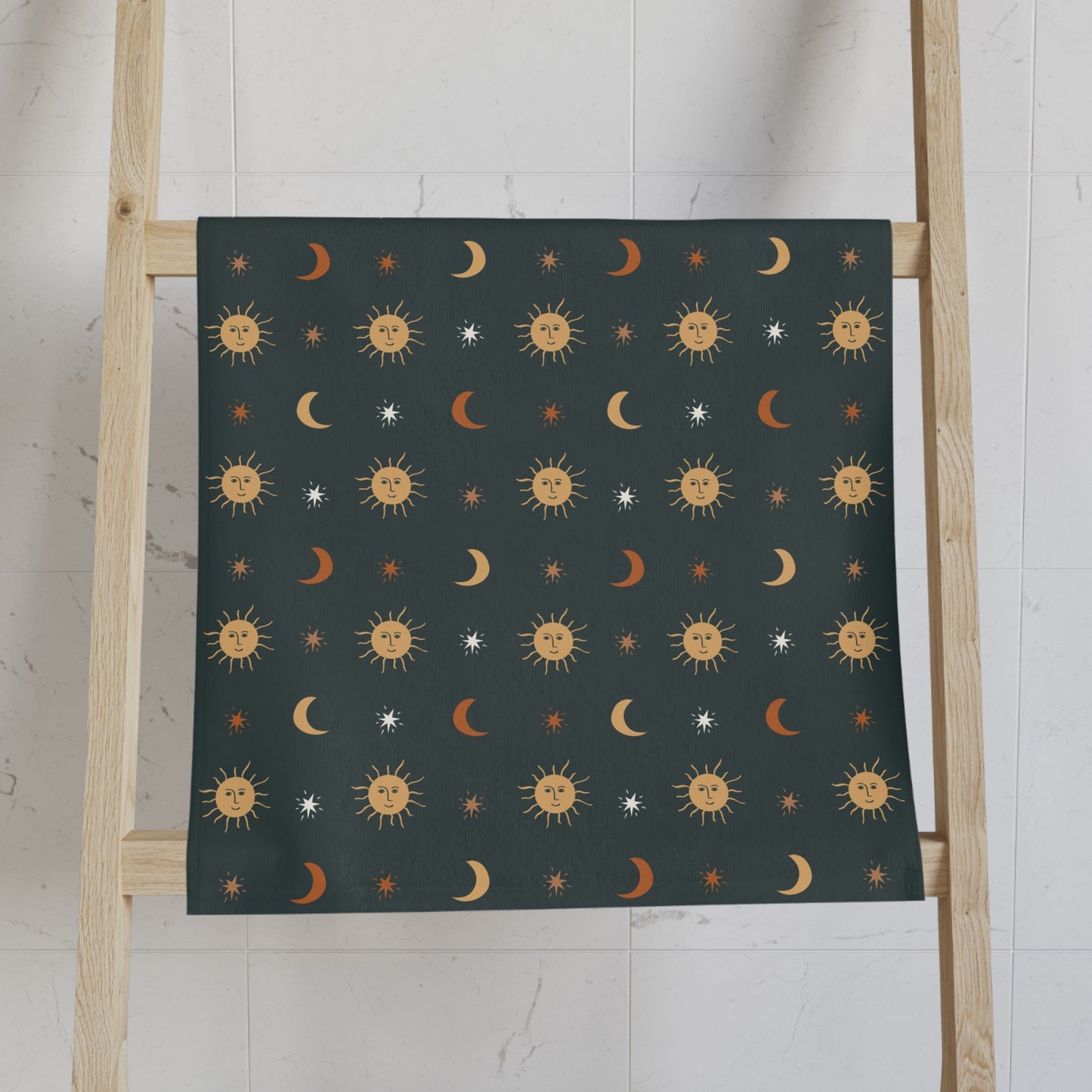 Boho Sun and Moon Hand Towel