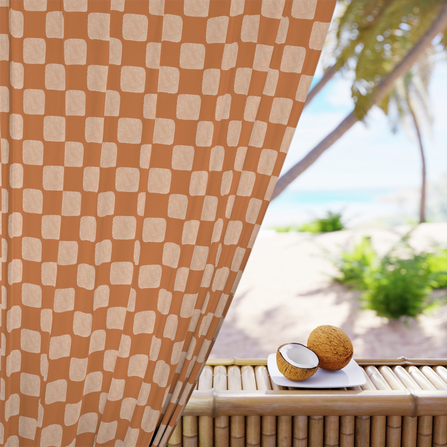 Retro Checkered Curtains