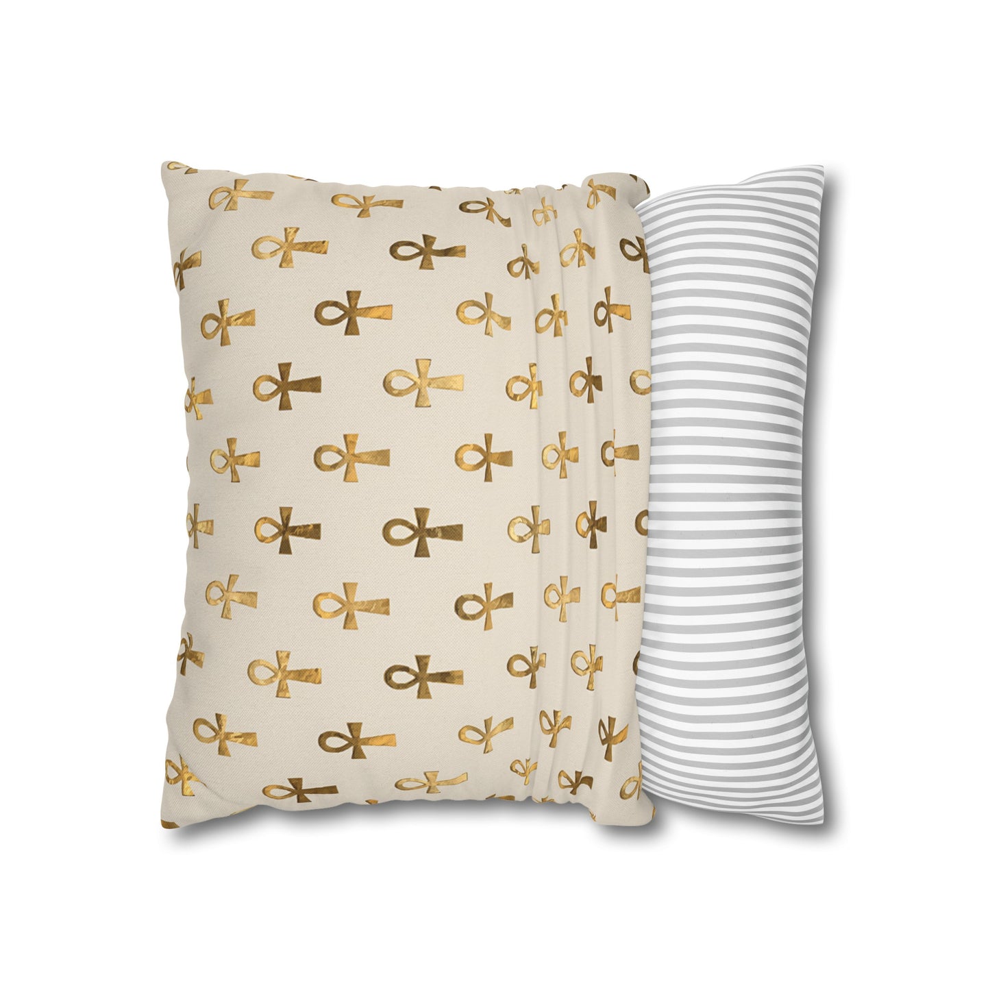 Egyptian Cross Square Throw Pillow & Cover-Sanktuari Decor