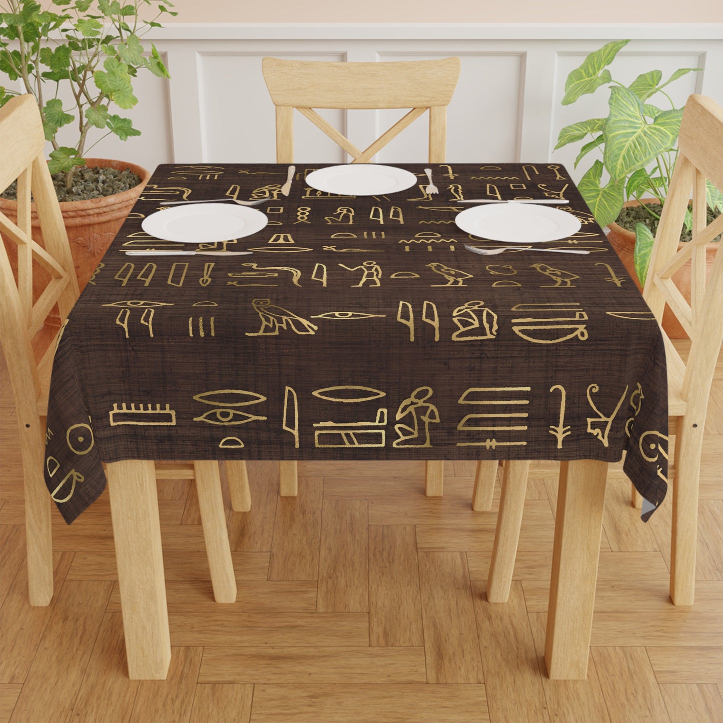 Egyptian Hieroglyphics Tablecloth-Sanktuari Decor