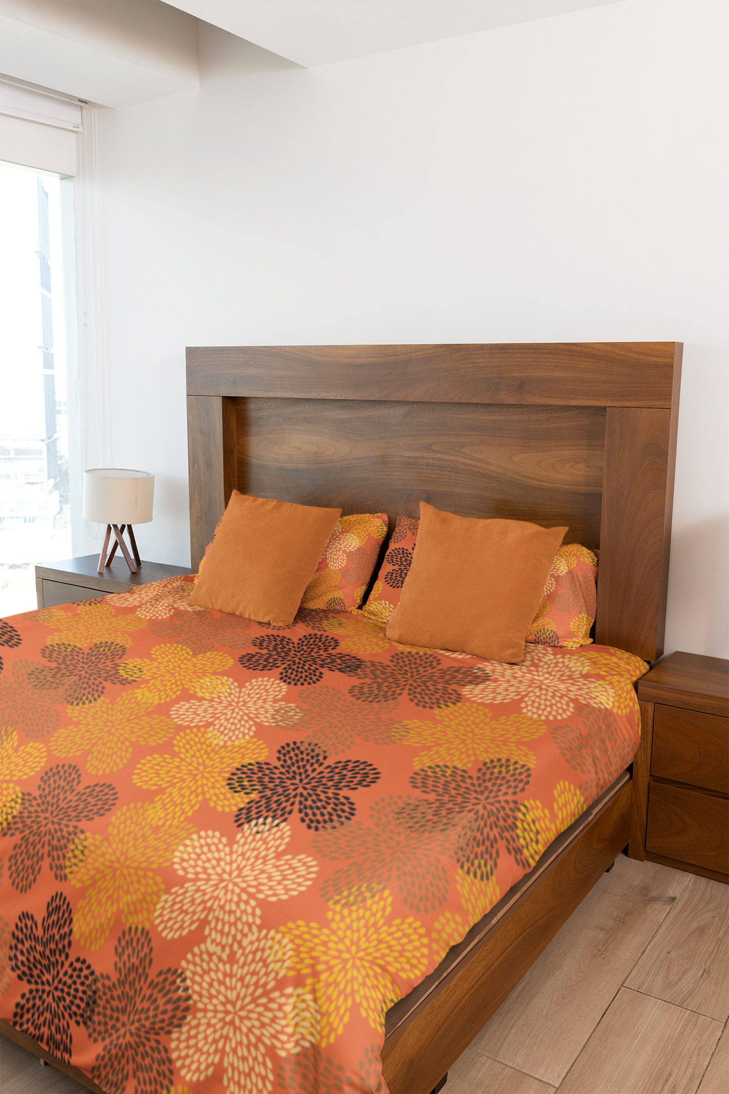 Flower Power Ankara Duvet Cover-Sanktuari Decor