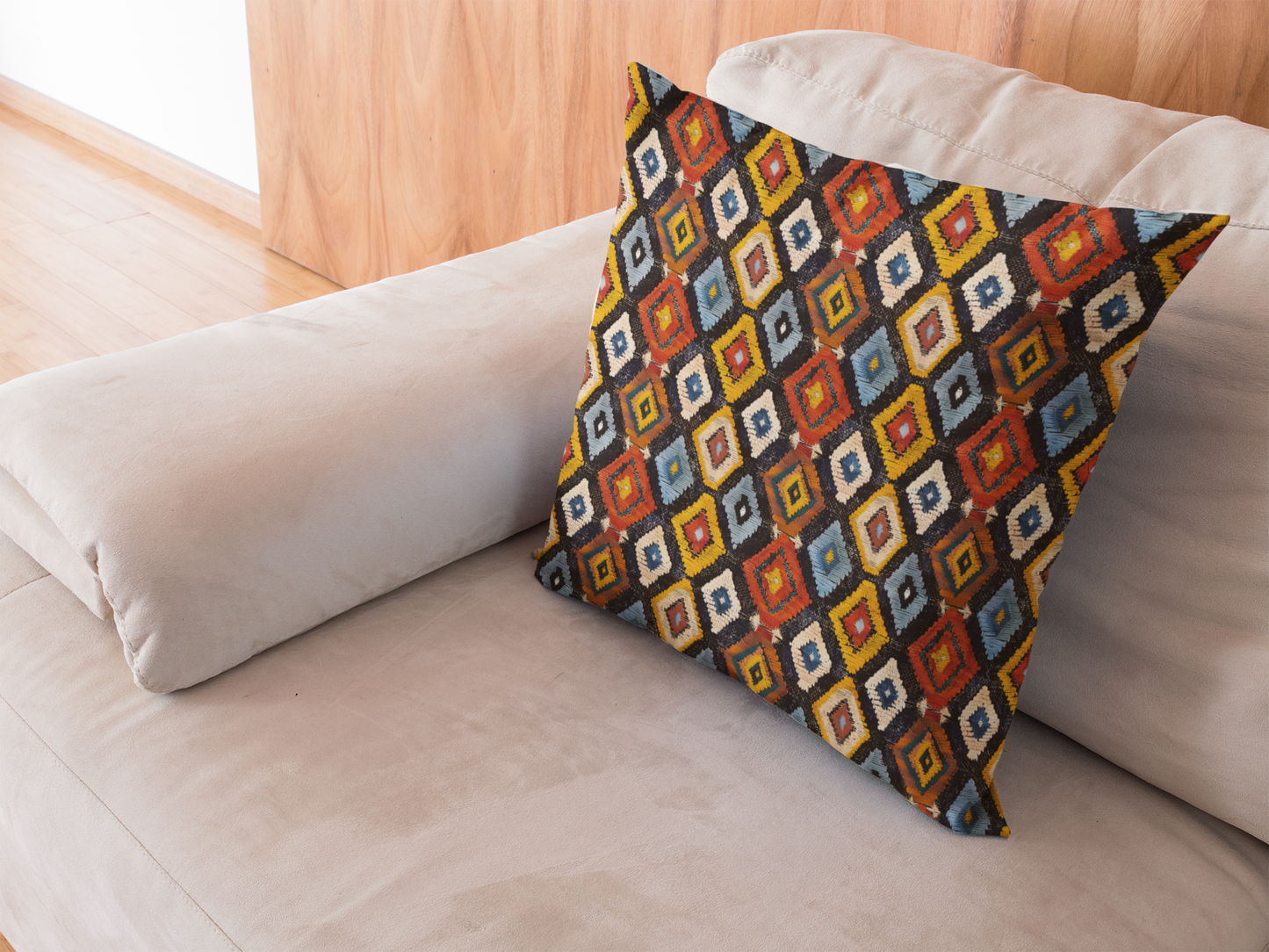 Geometric Berber Pattern Pillow Cover-Sanktuari Decor