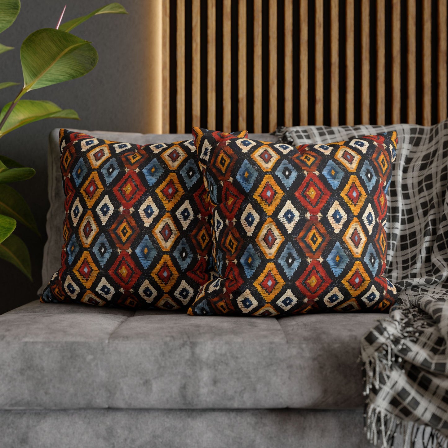 Geometric Berber Pattern Pillow Cover-Sanktuari Decor