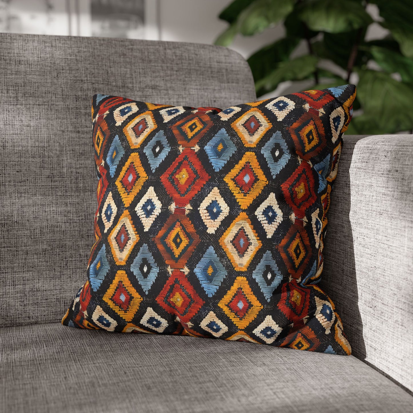 Geometric Berber Pattern Pillow Cover-Sanktuari Decor