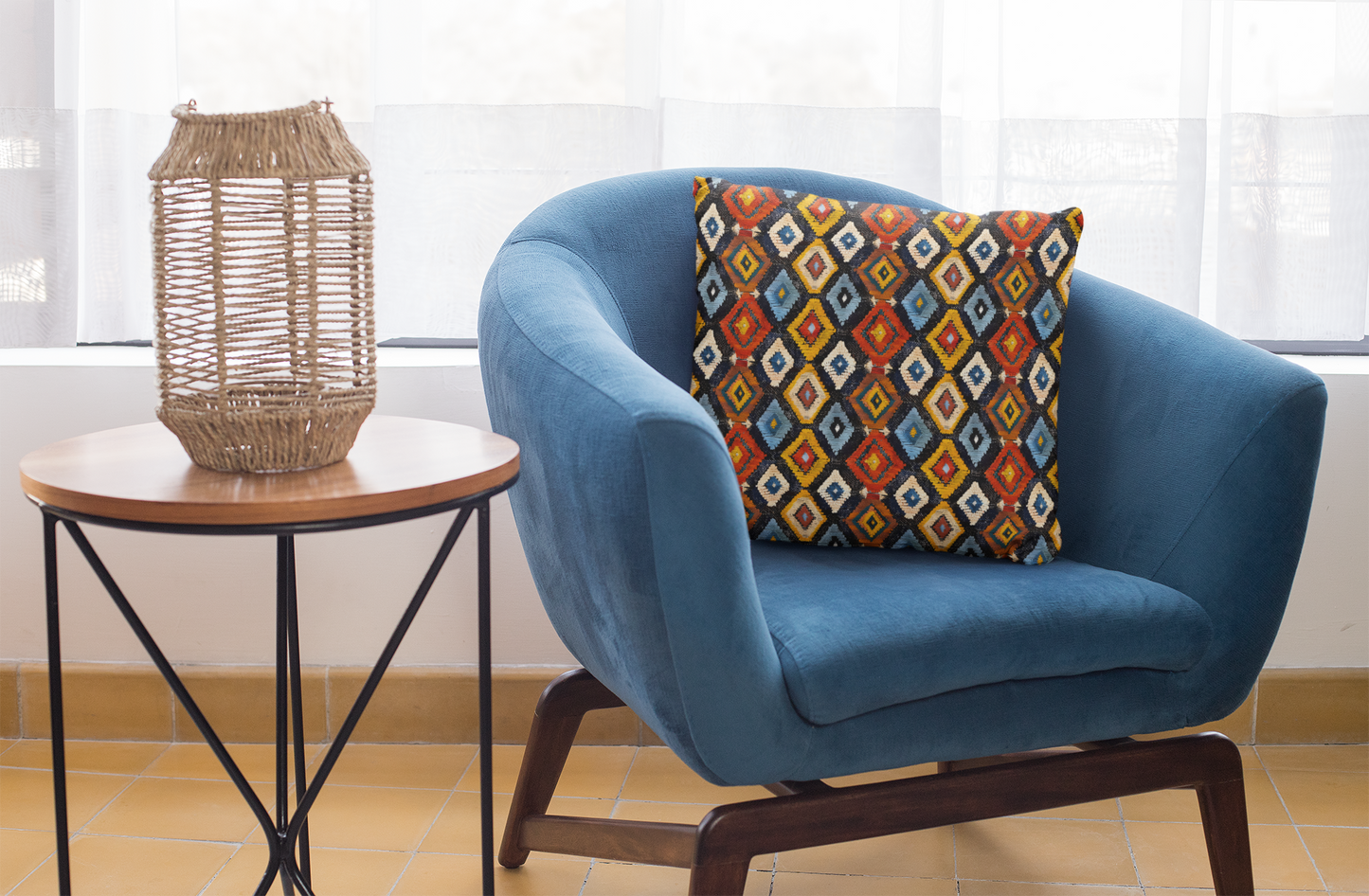 Geometric Berber Pattern Pillow Cover-Sanktuari Decor