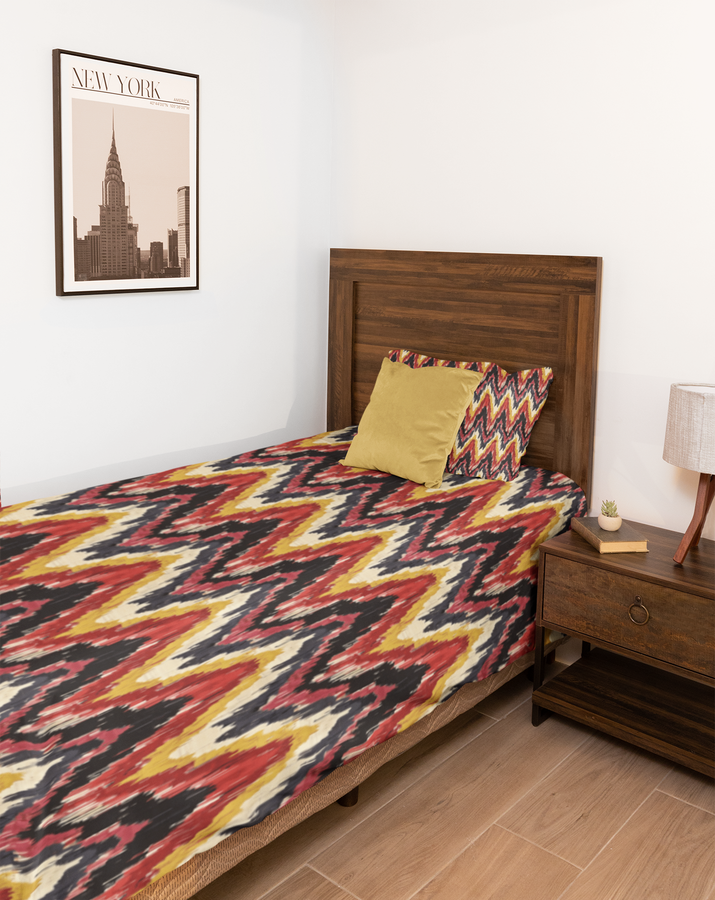 Ikat Zig Zag Duvet Cover-Sanktuari Decor