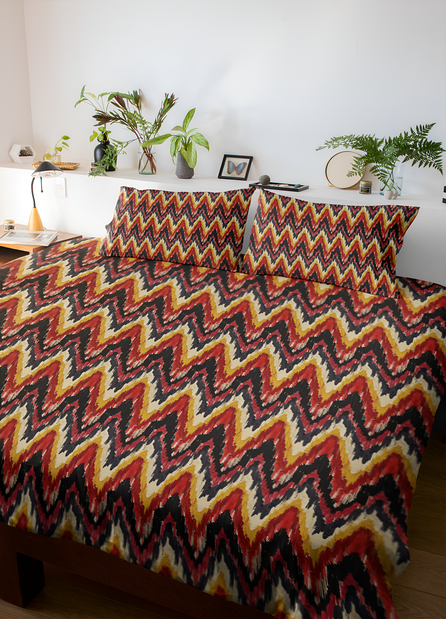 Ikat Zig Zag Pillow Case-Sanktuari Decor