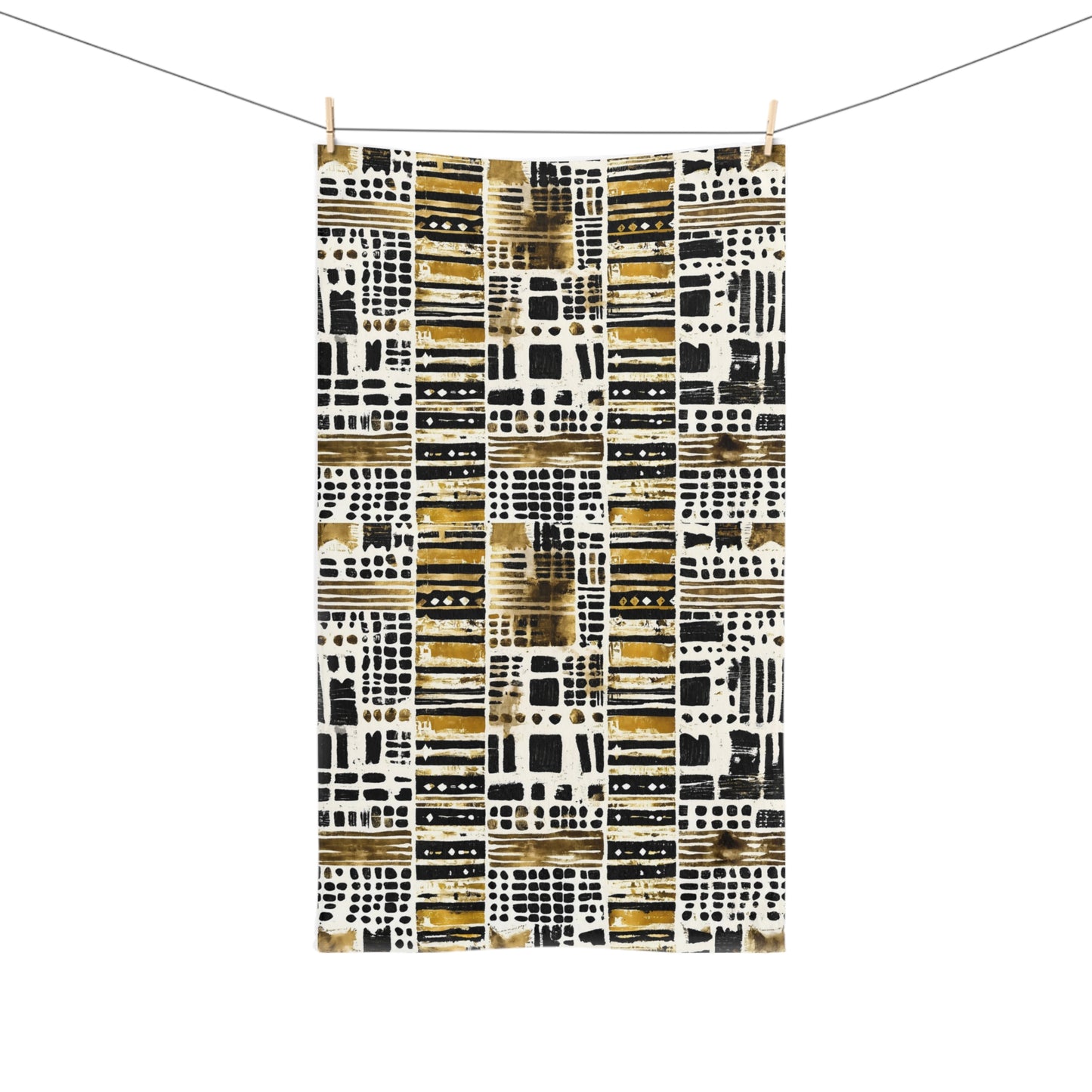 Mudcloth Polka Dot Hand Towel-Sanktuari Decor