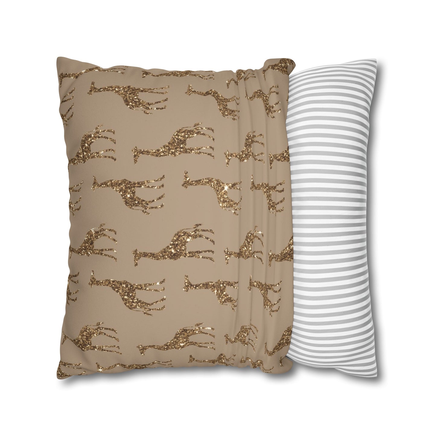 Sequined in Gold Giraffe Pillow & Cover-Sanktuari Decor