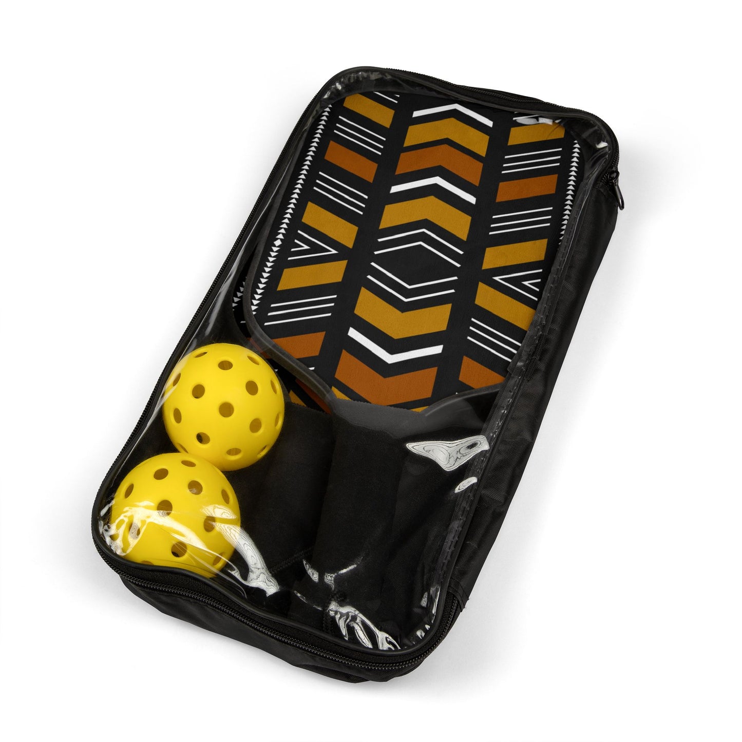 Mudcloth Print Pickleball Paddle Set