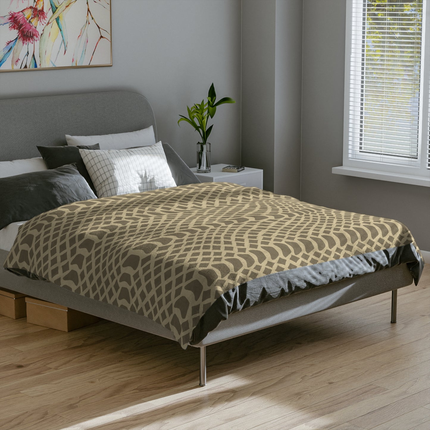 Snake Skin Print Throw Blanket-Sanktuari Decor