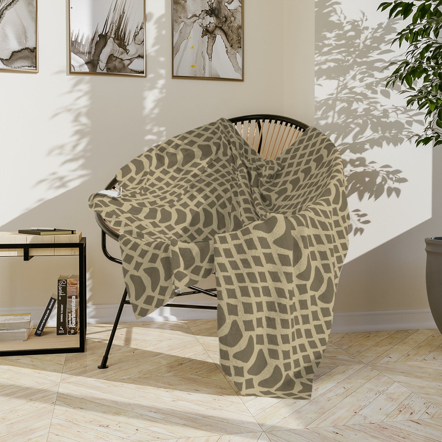 Snake Skin Print Throw Blanket-Sanktuari Decor