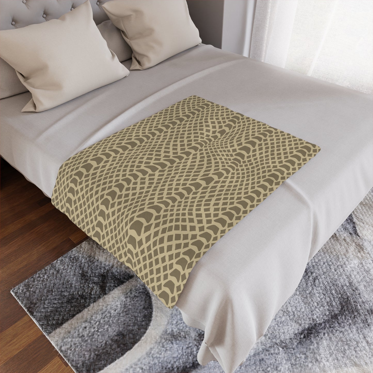 Snake Skin Print Throw Blanket-Sanktuari Decor