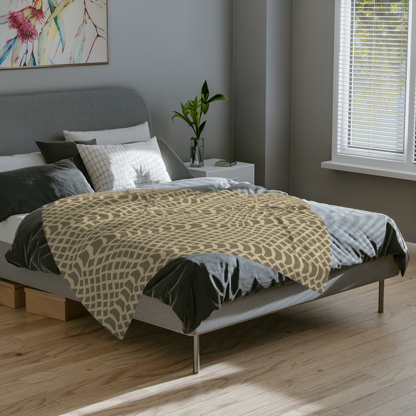 Snake Skin Print Throw Blanket-Sanktuari Decor